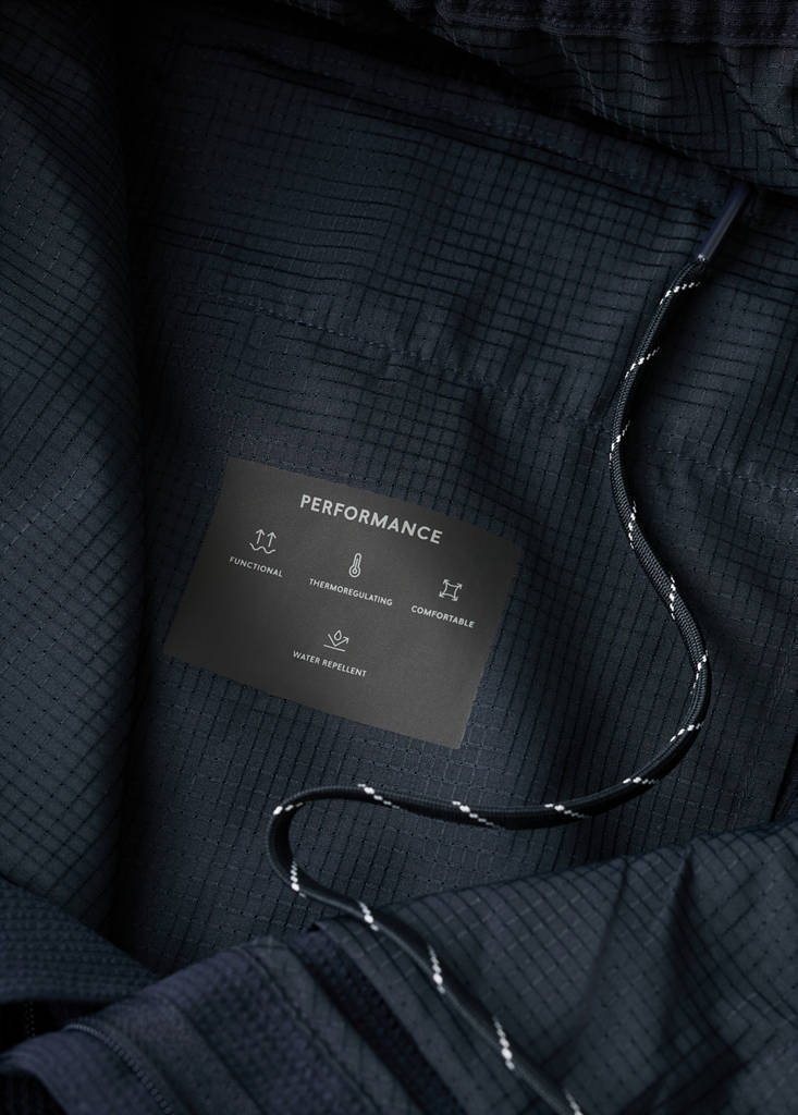 Stretch-fabric slim-fit trousers — Navy