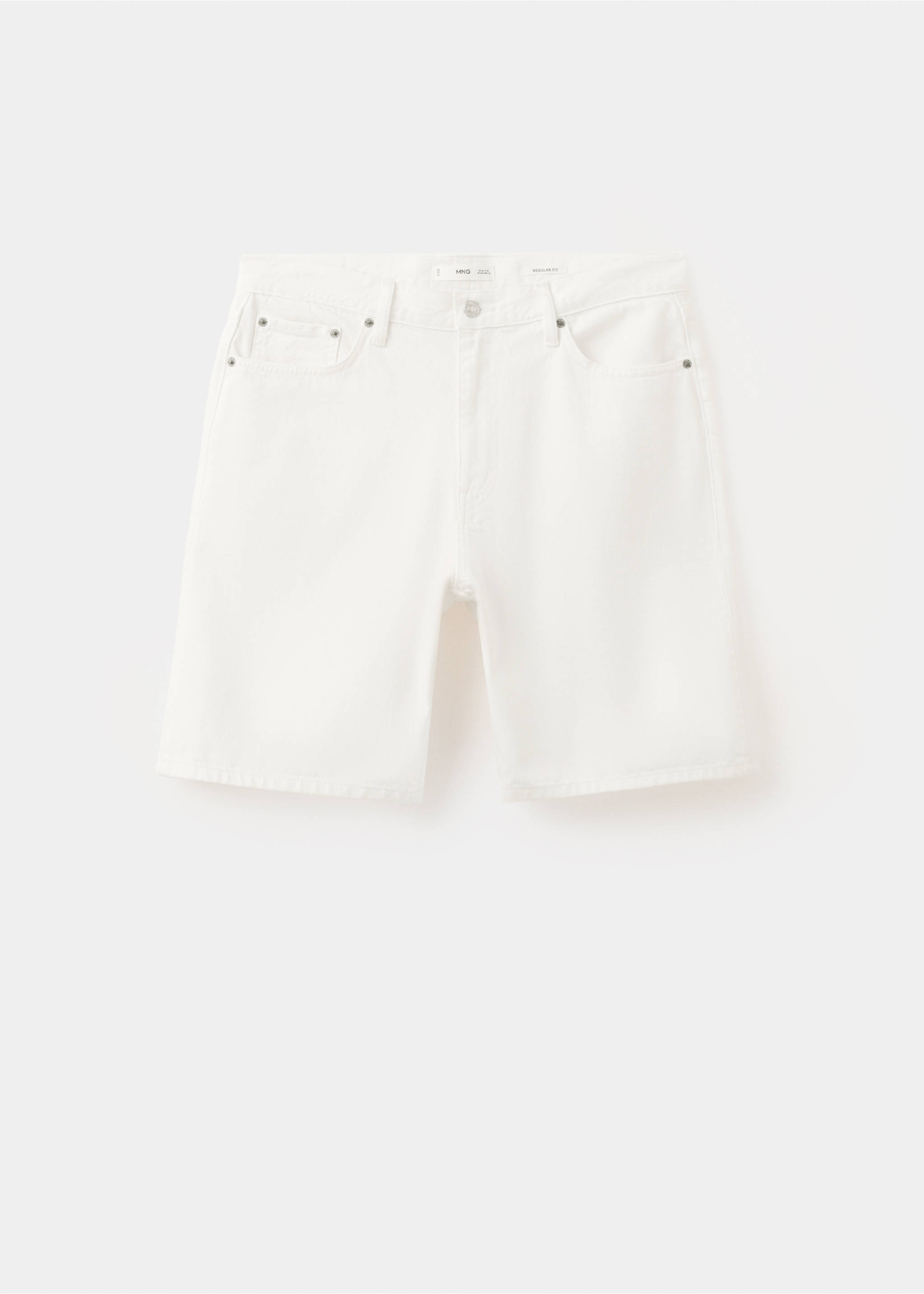 Bermudas vaqueras rectas - Artículo sin modelo, Blanco roto. Ref: 27027899-00.