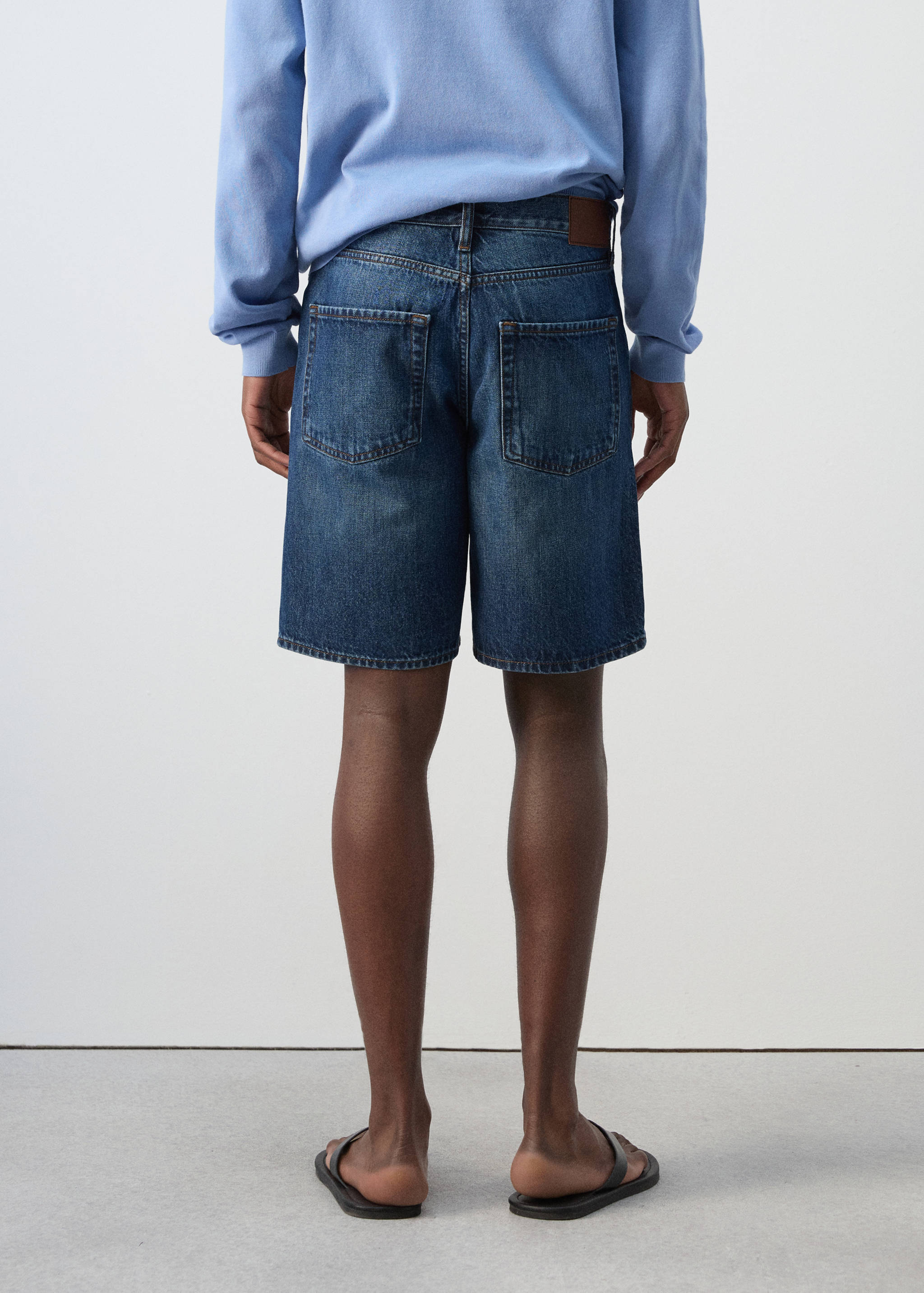 Bermudas vaqueras rectas - Reverso del artículo