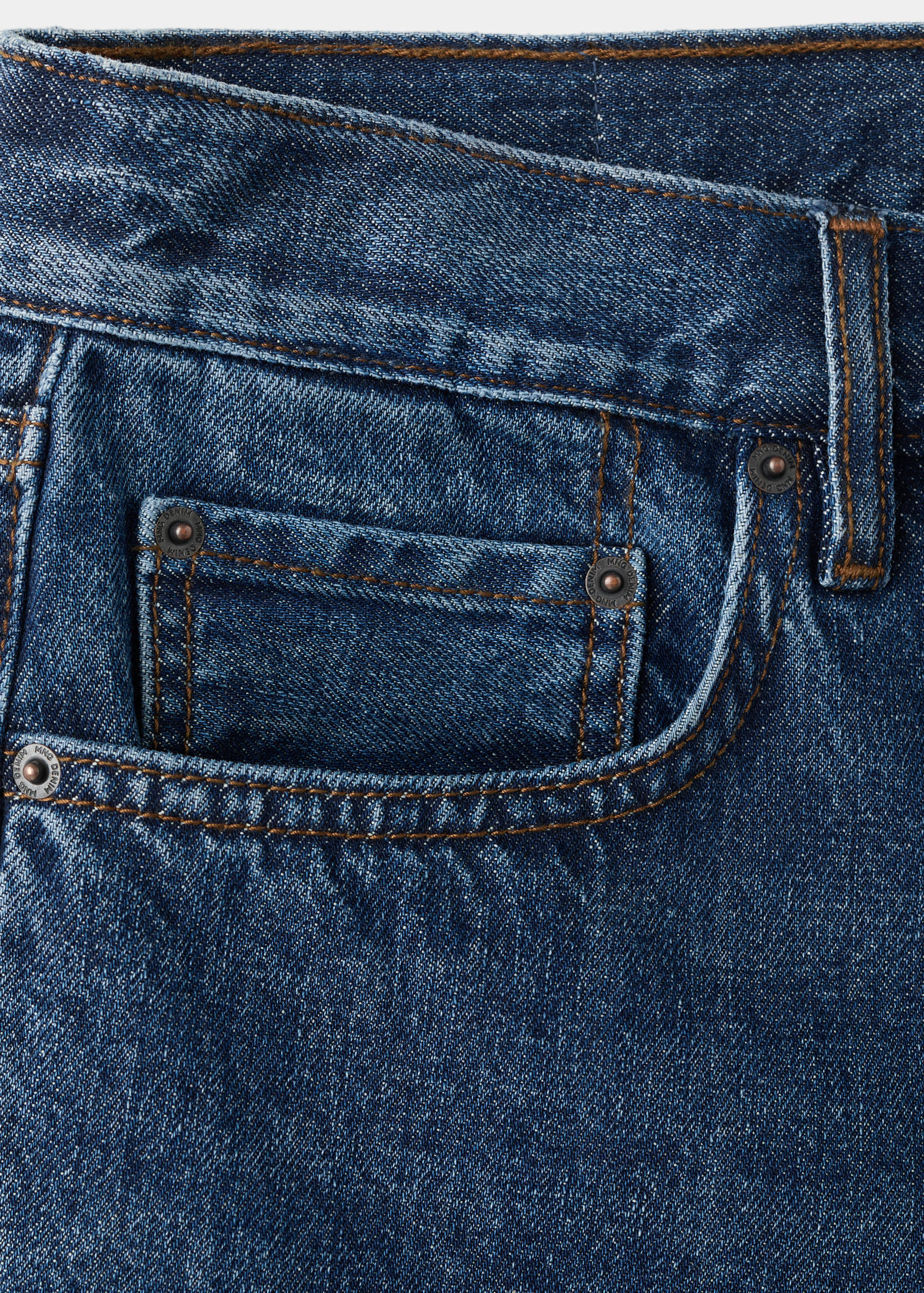Straight-fit denim bermuda shorts - Details of the article 8
