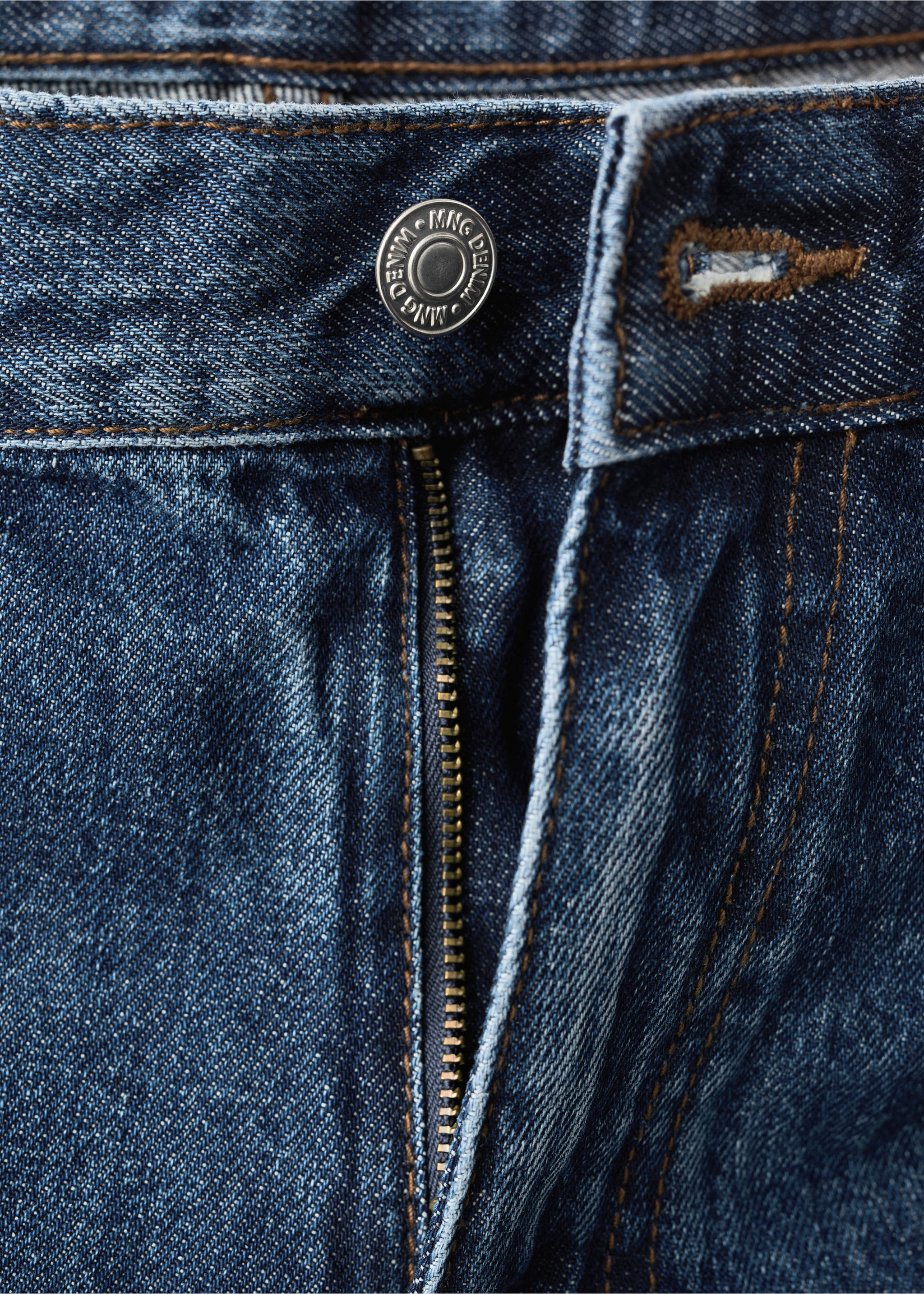 شورت برمودا من الدينيم بقصة مستقيمة - تفاصيل المنتج 0, أزرق غامق. Ref: 27027901-00.