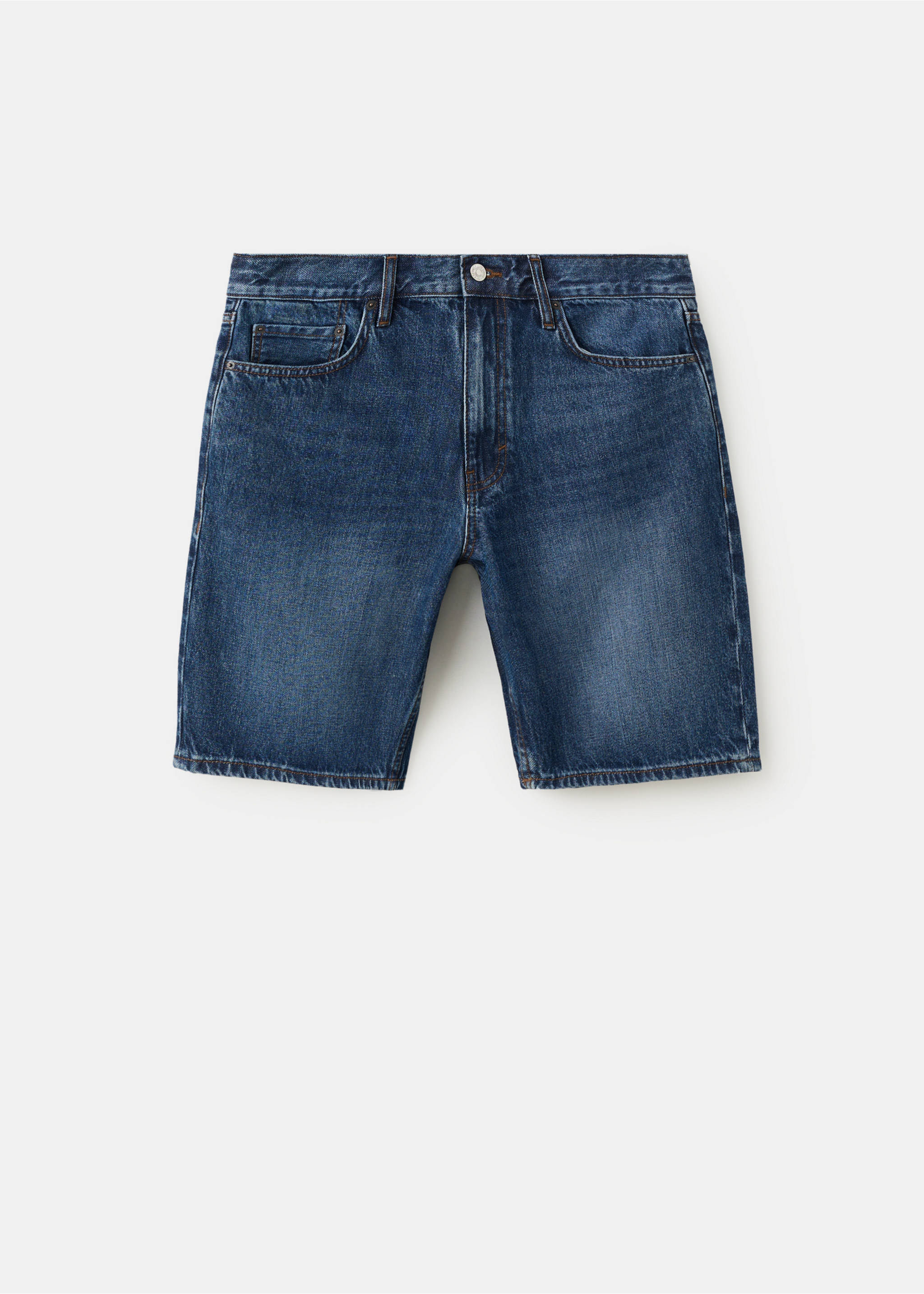 Bermudas vaqueras rectas - Artículo sin modelo, Azul oscuro. Ref: 27027901-00.
