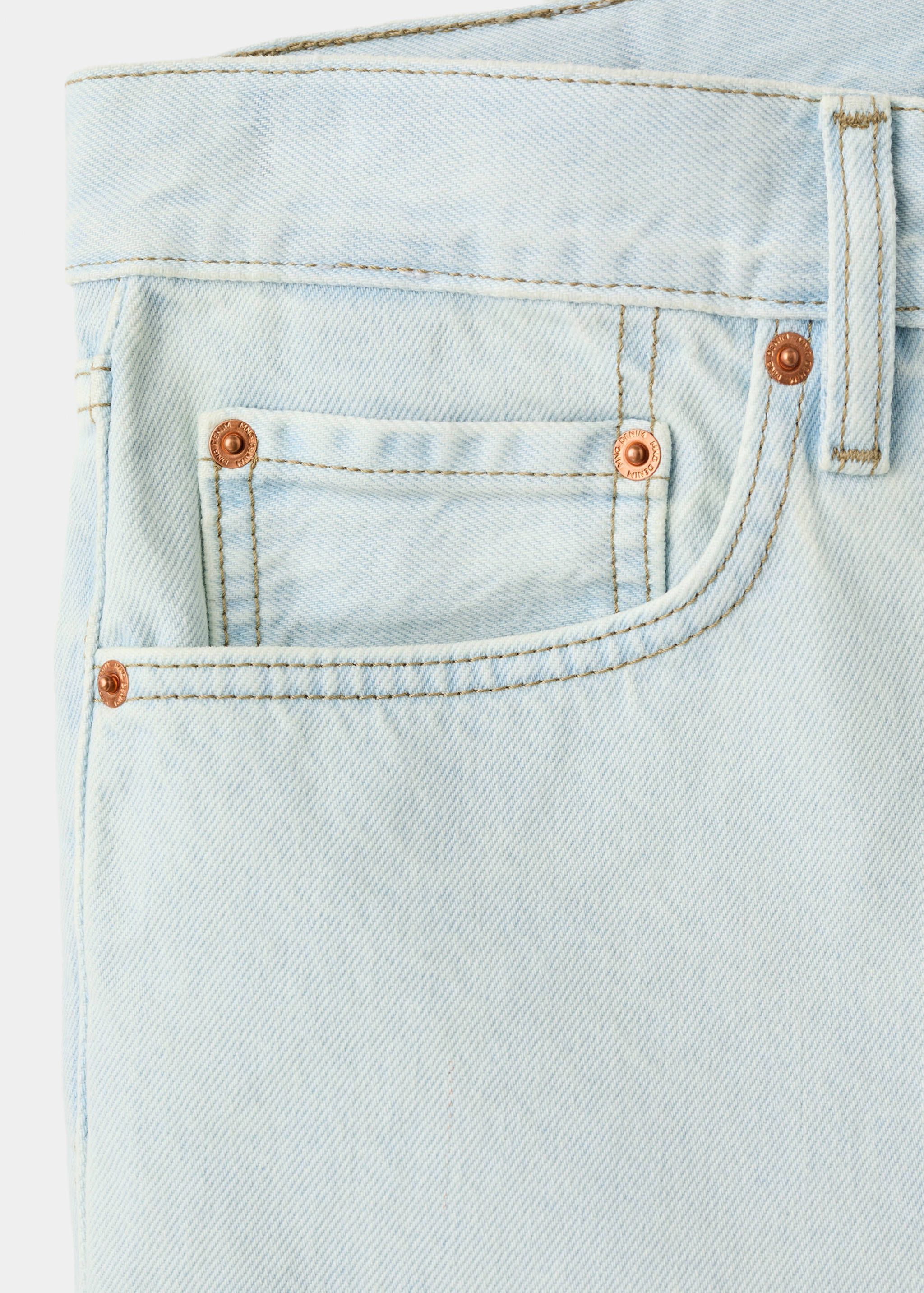 Straight-fit denim bermuda shorts - Details of the article 8