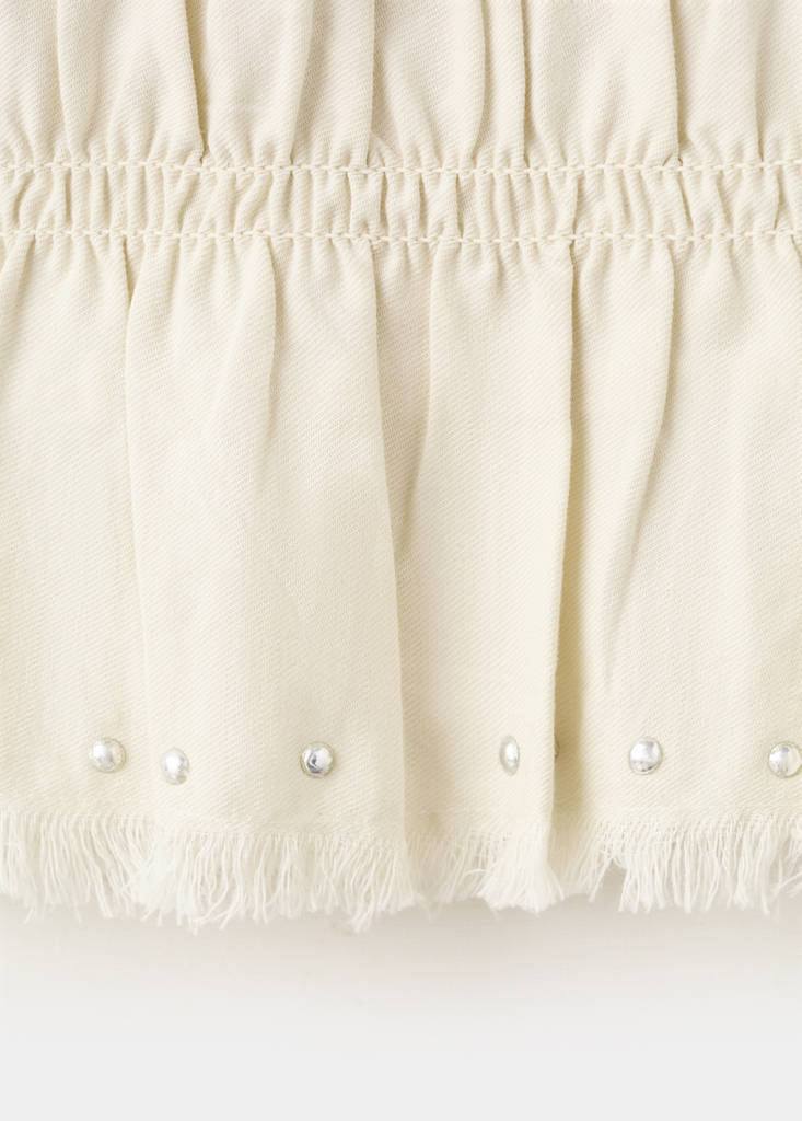 Ruched halter top — Sand