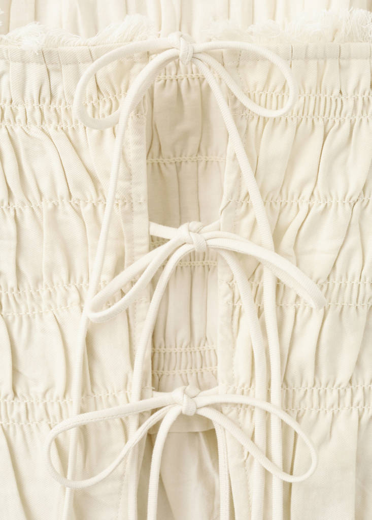 Ruched halter top — Sand