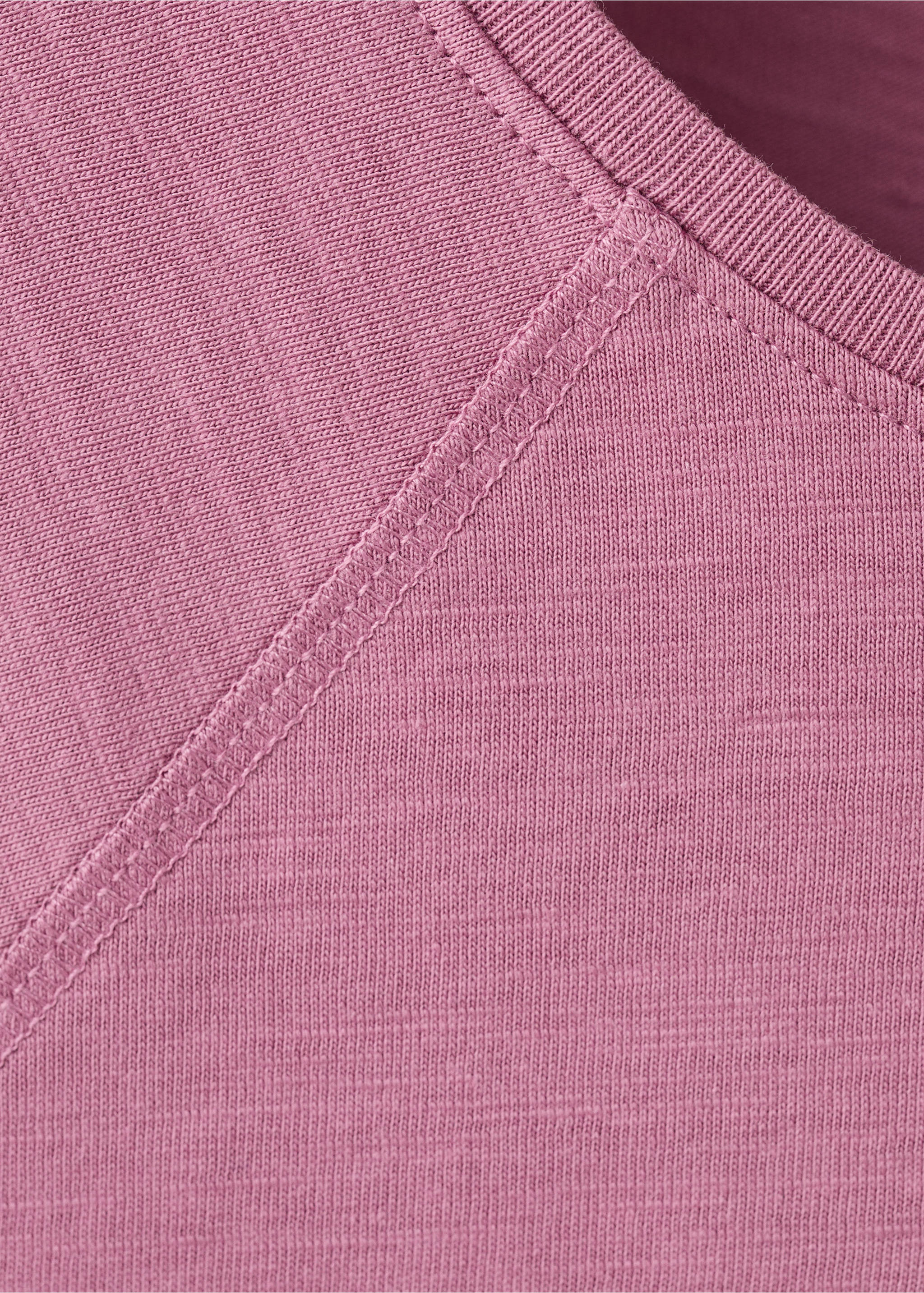 Cropped cotton T-shirt - Details of the article 8, Pink. Ref: 27027907-00.