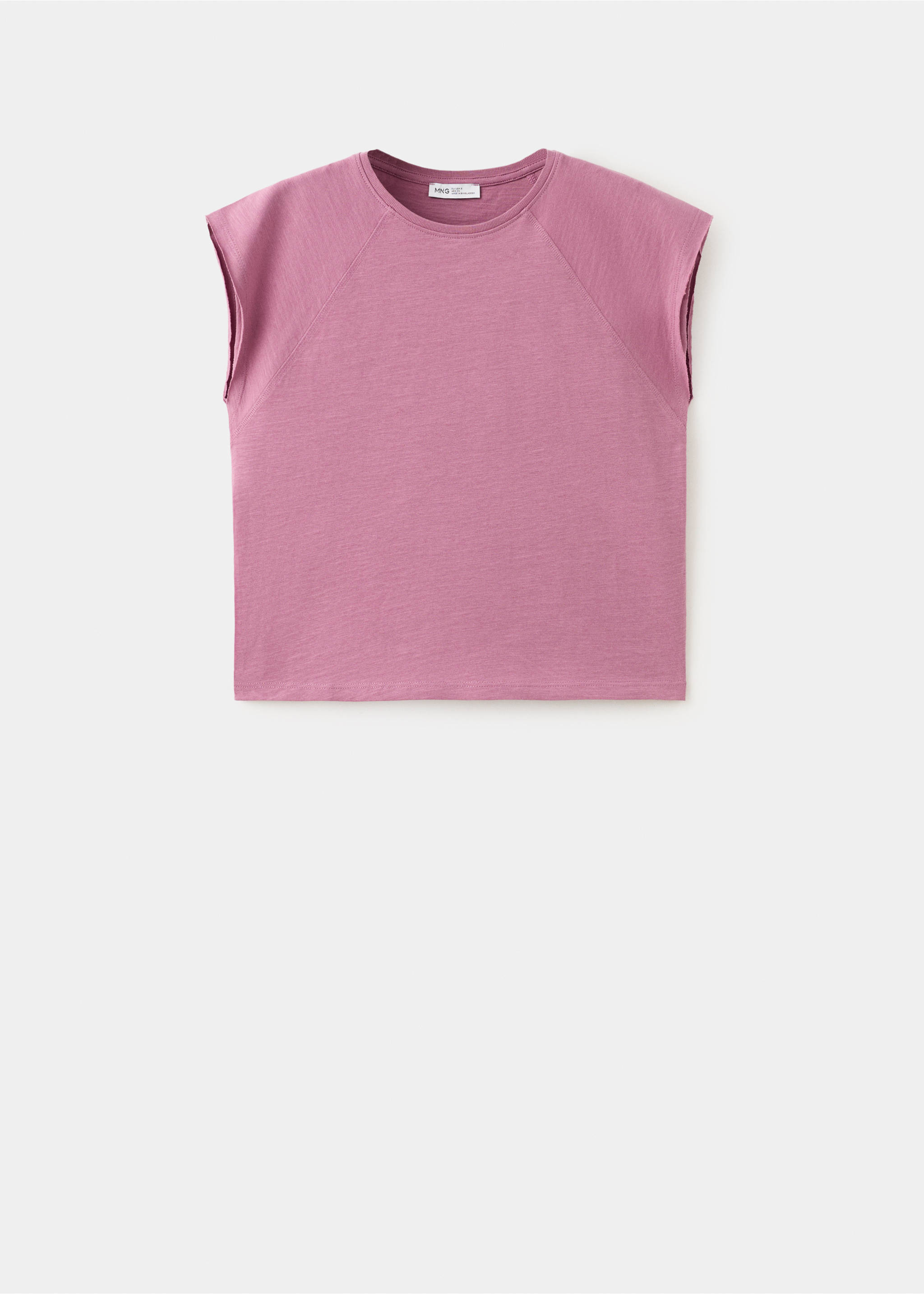 Cropped cotton T-shirt - Article without model, Pink. Ref: 27027907-00.