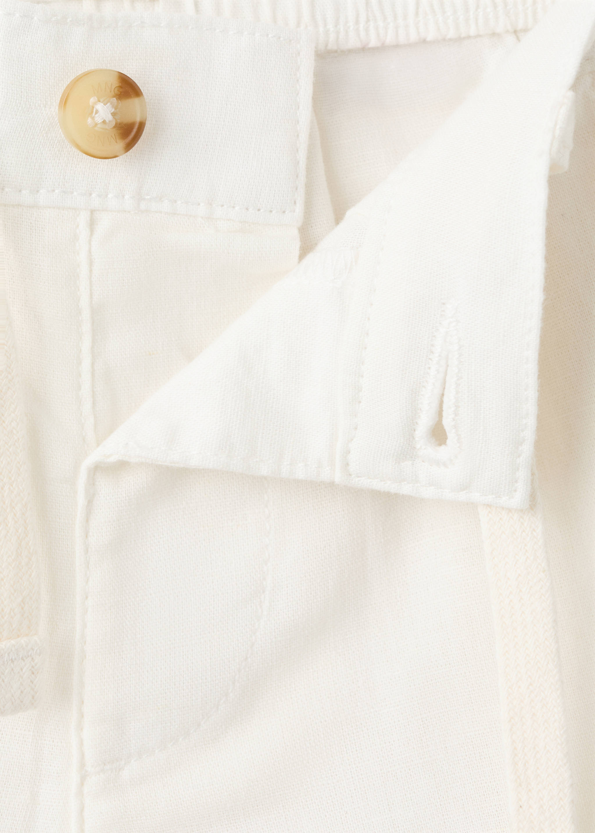 Cotton linen cargo shorts - Details of the article 8