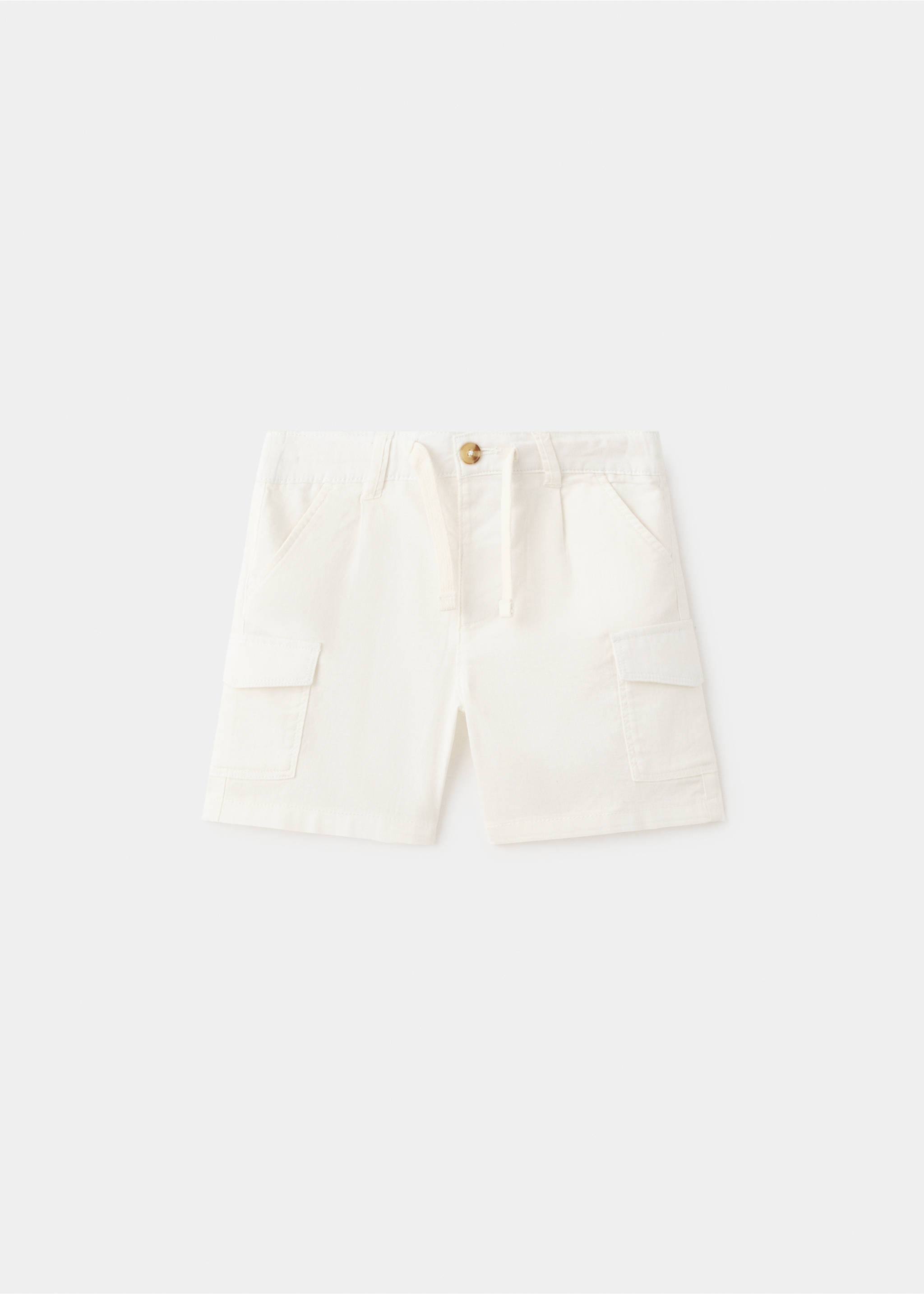 Bermudas cargo algodón lino - Artículo sin modelo, Blanco roto. Ref: 27027909-00.