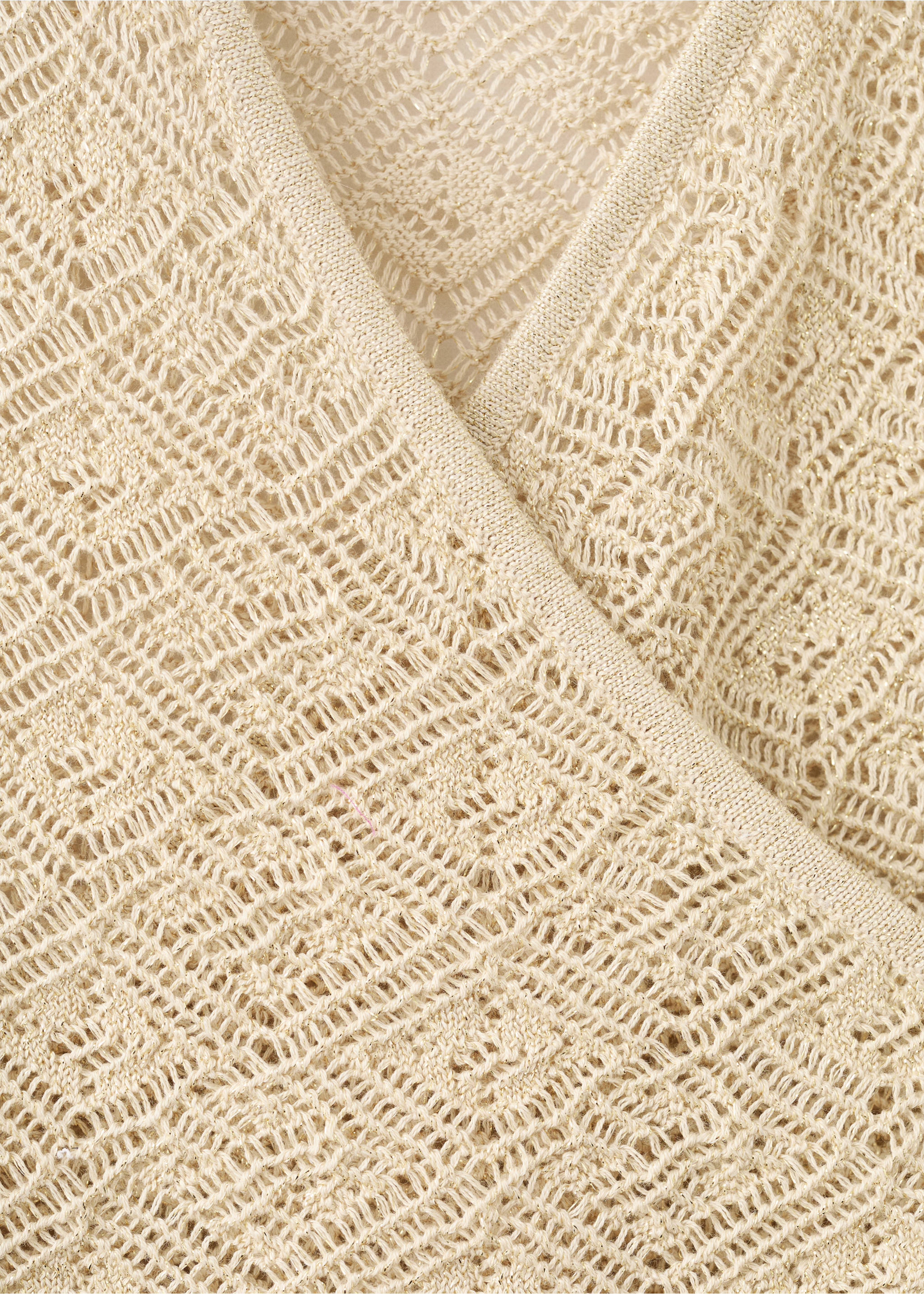 Lurex wrap top - Details of the article 8, Gold. Ref: 27027912-00.