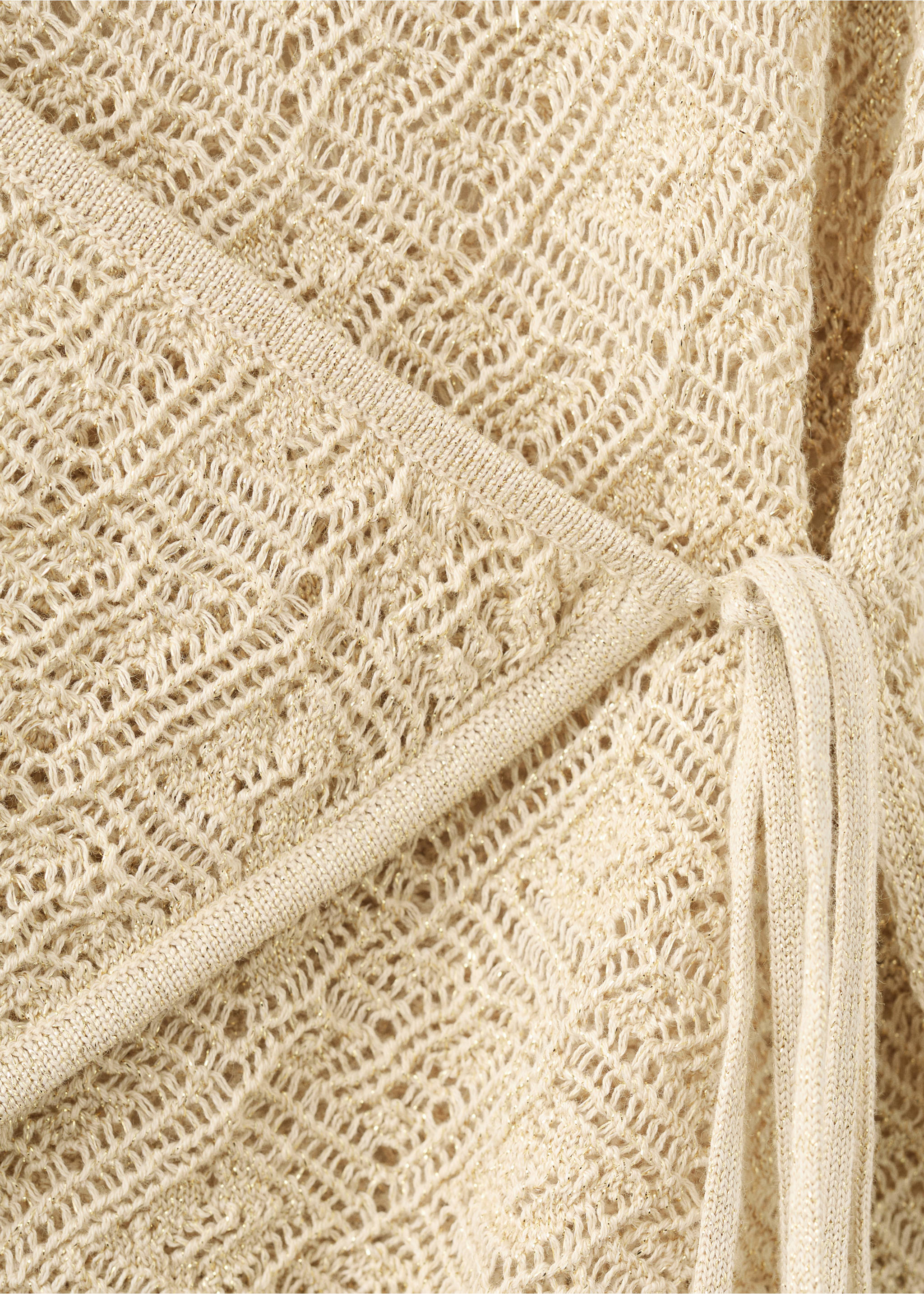 Lurex wrap top - Details of the article 0, Gold. Ref: 27027912-00.