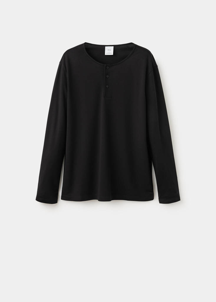 Henley T-shirt — Black