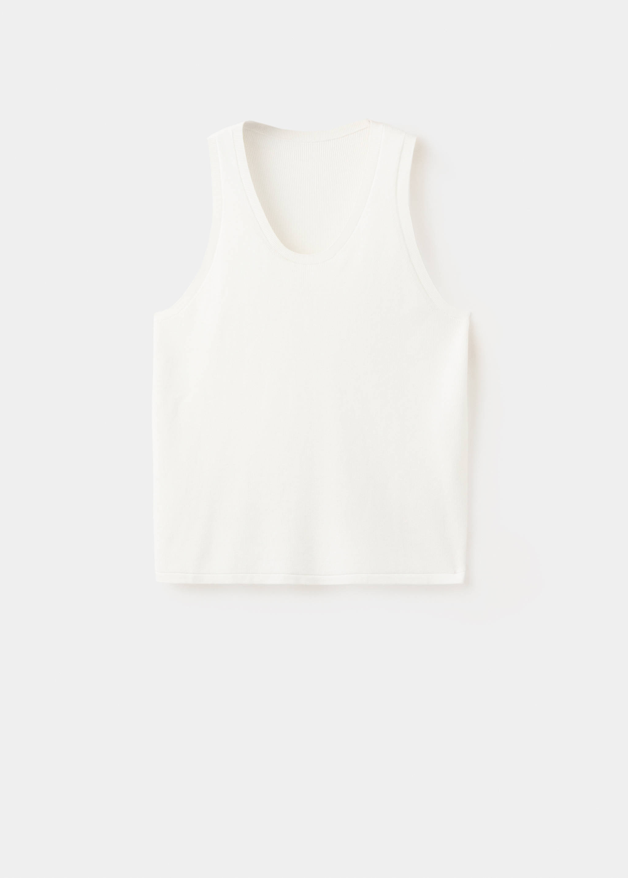 Slim-fit cotton tank top - Article without model