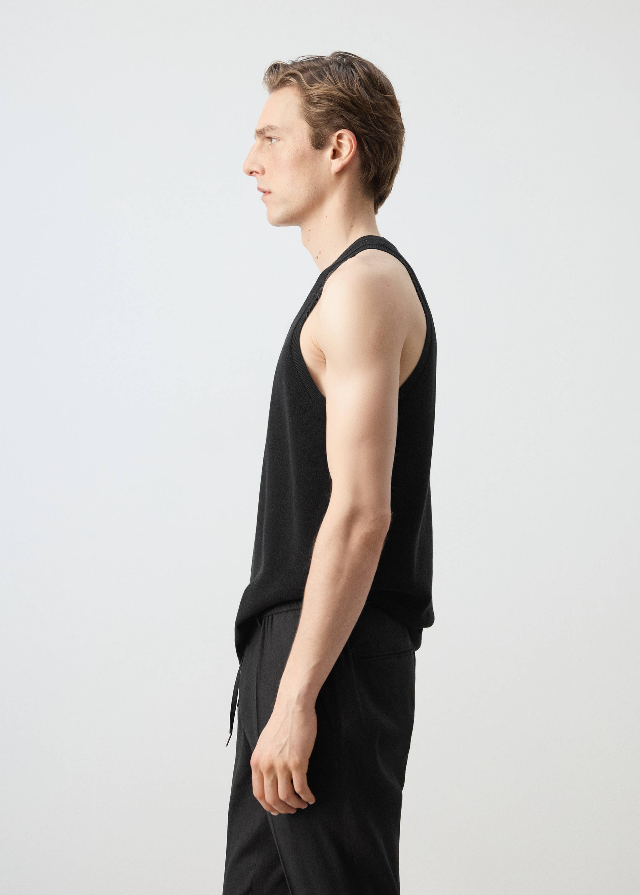 Slim-fit cotton tank top - Details of the article 2