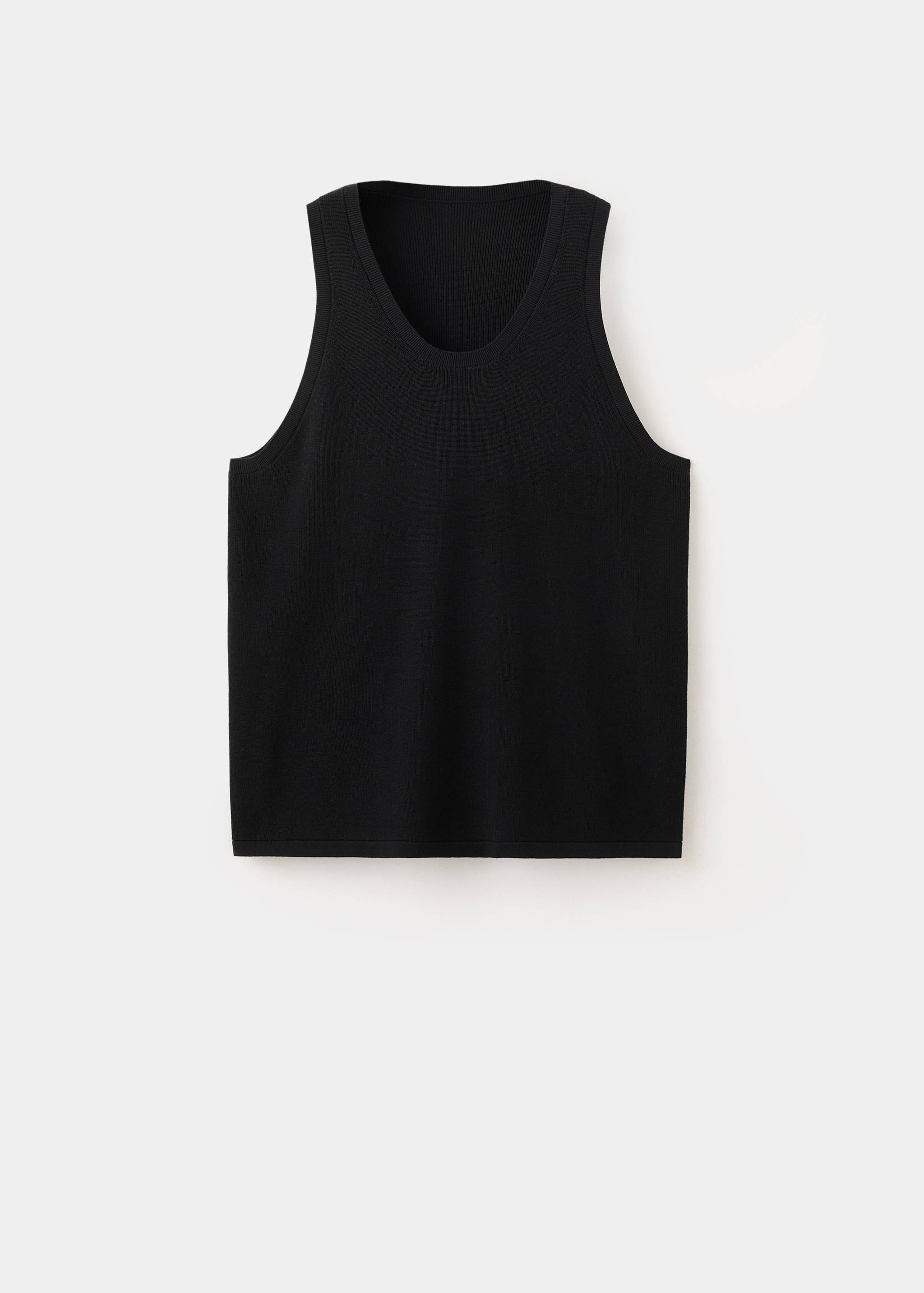 Slim-fit cotton tank top - Article without model