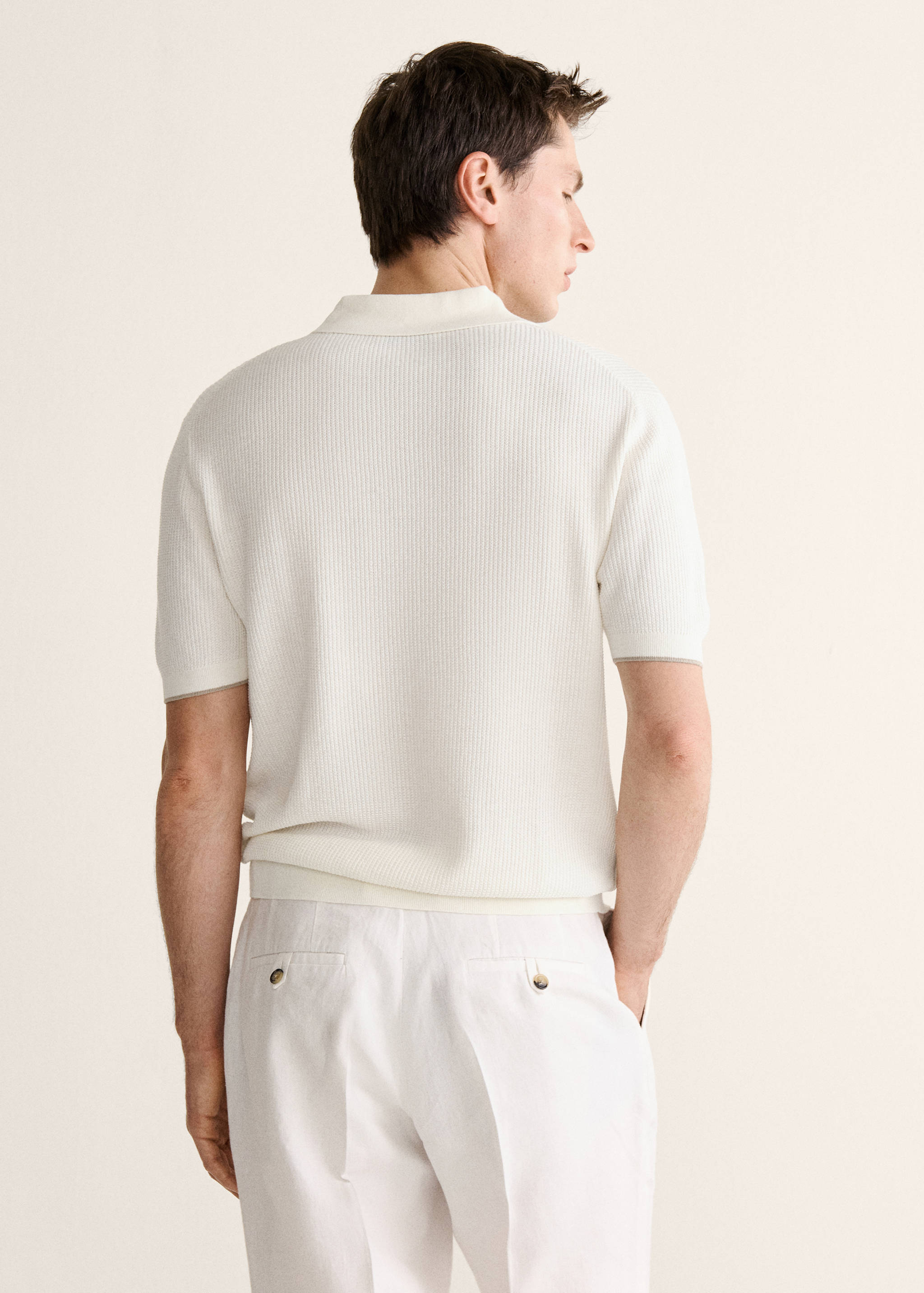 Polo en maille gaufrée - Verso de l’article