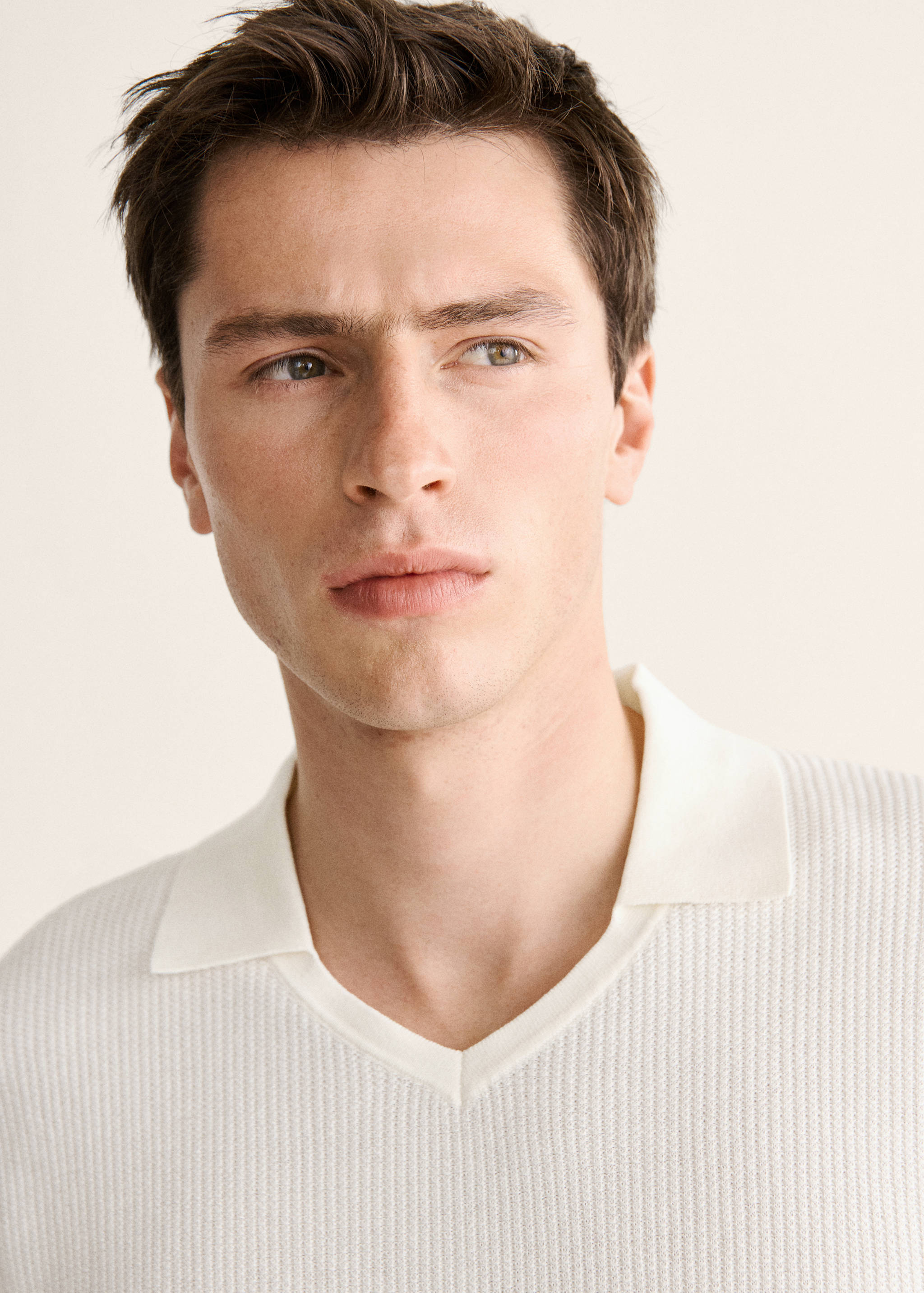 Polo en maille gaufrée - Détail de l'article 1