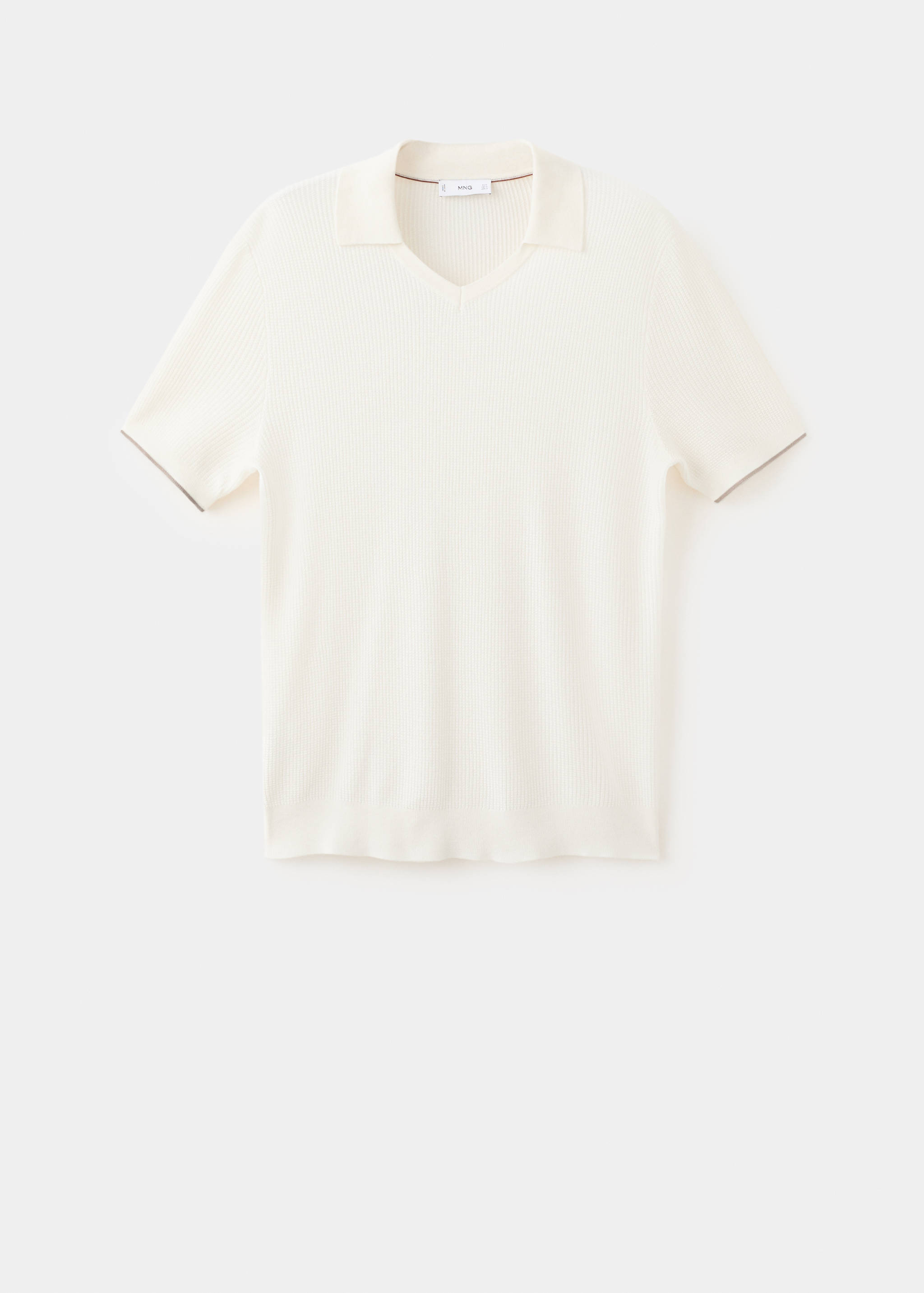 Gebreide polo met wafelstructuur - Artikel zonder model