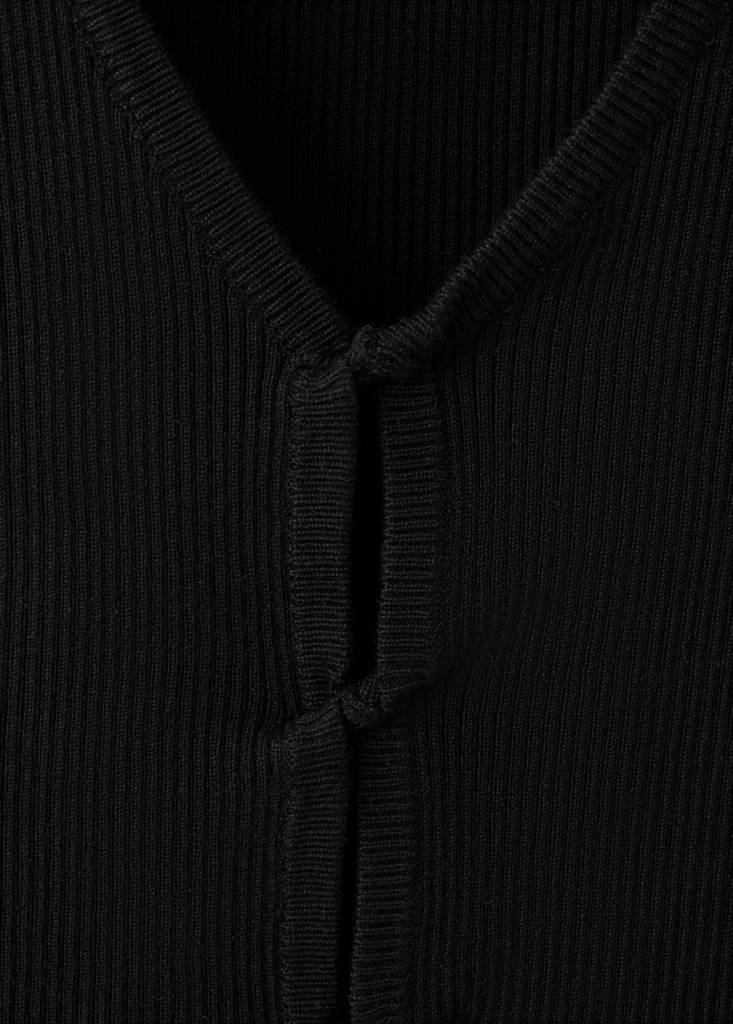 Ribbed top — Black