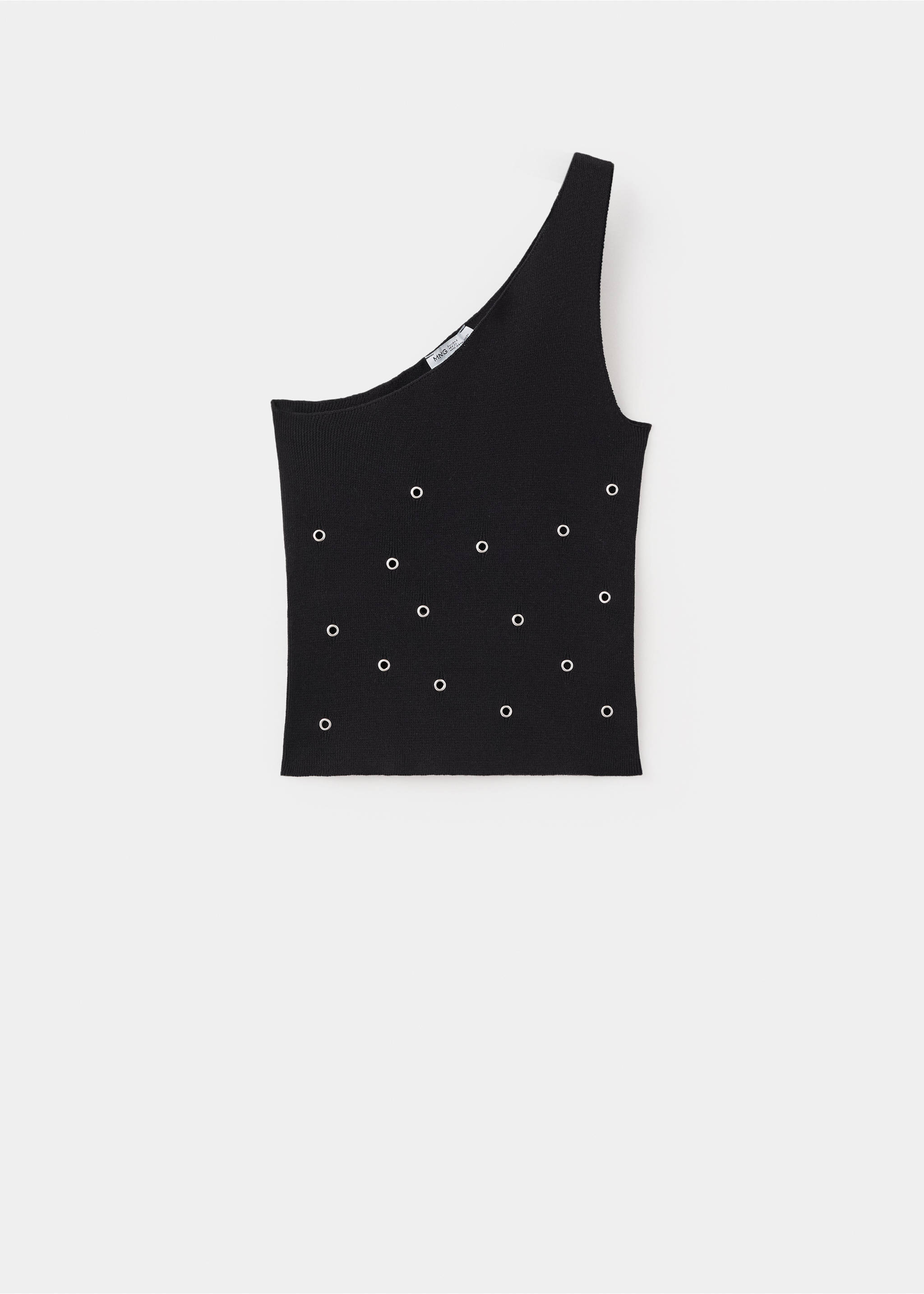 Asymmetrisches Top mit Eyelets - Artikel ohne Model, Schwarz. Ref: 27027921-00.