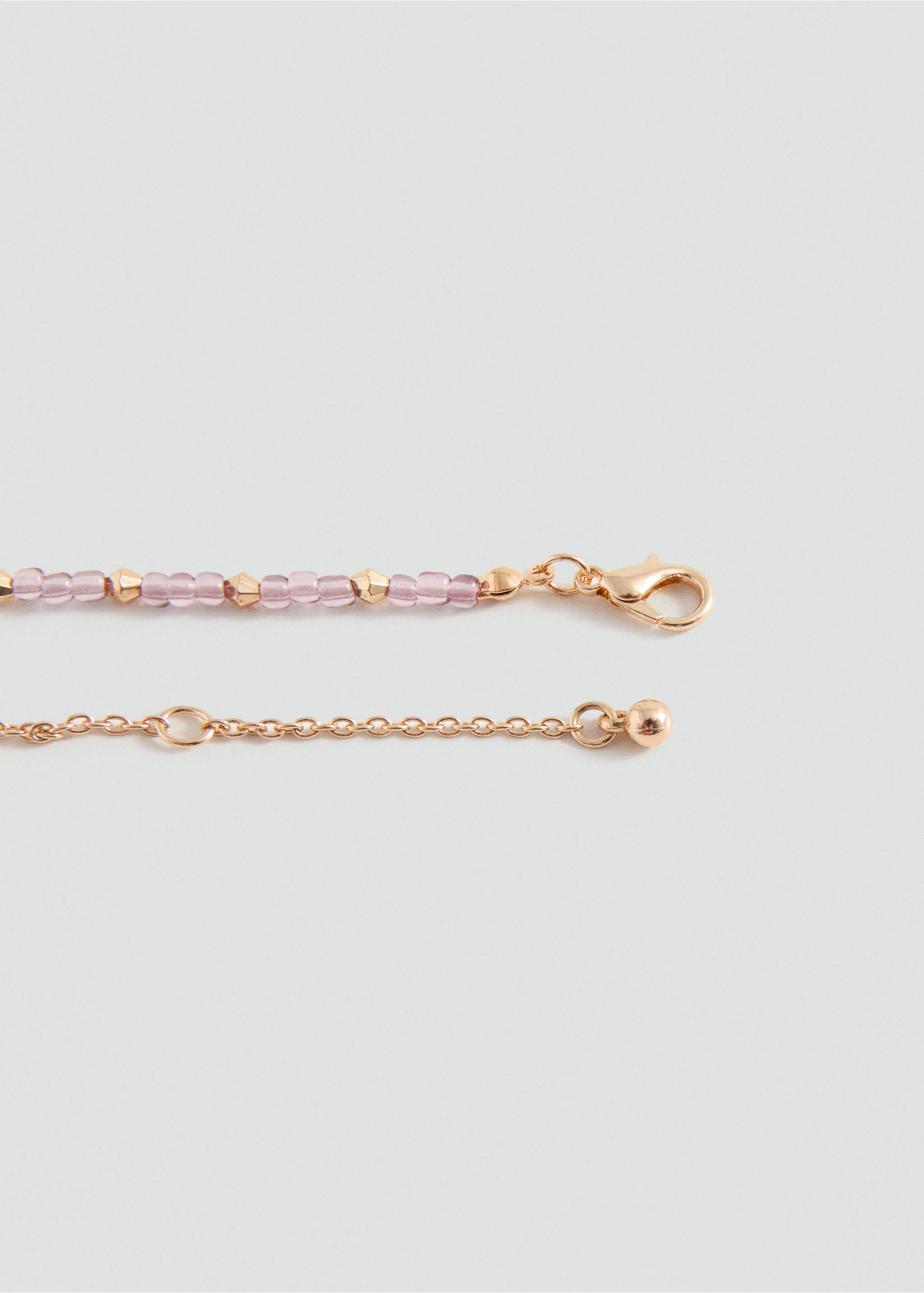Double chain necklace - Details of the article 1, Pink. Ref: 27027923-00.