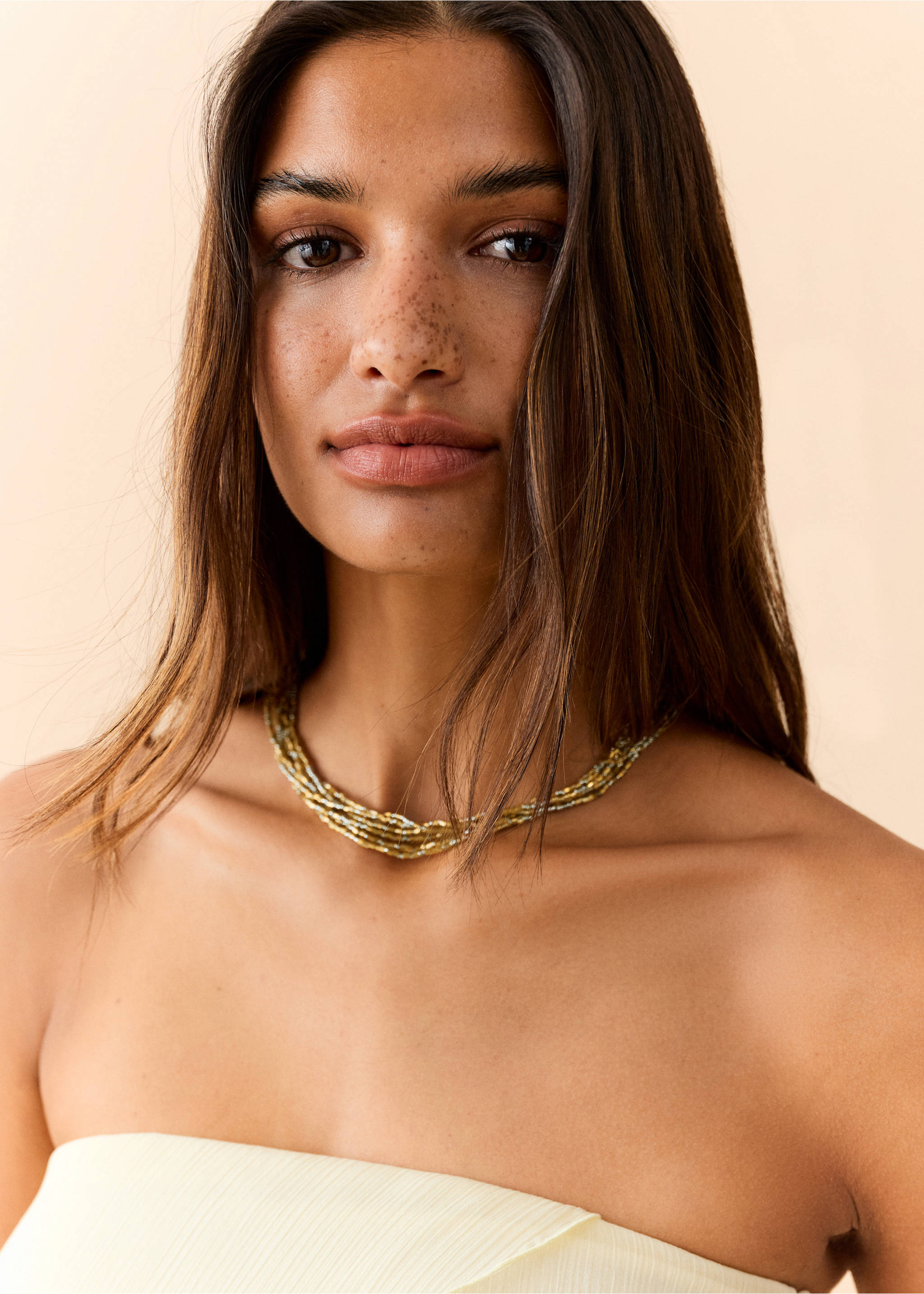 Multiple pendant necklace - Details of the article 9, Gold. Ref: 27027925-00.