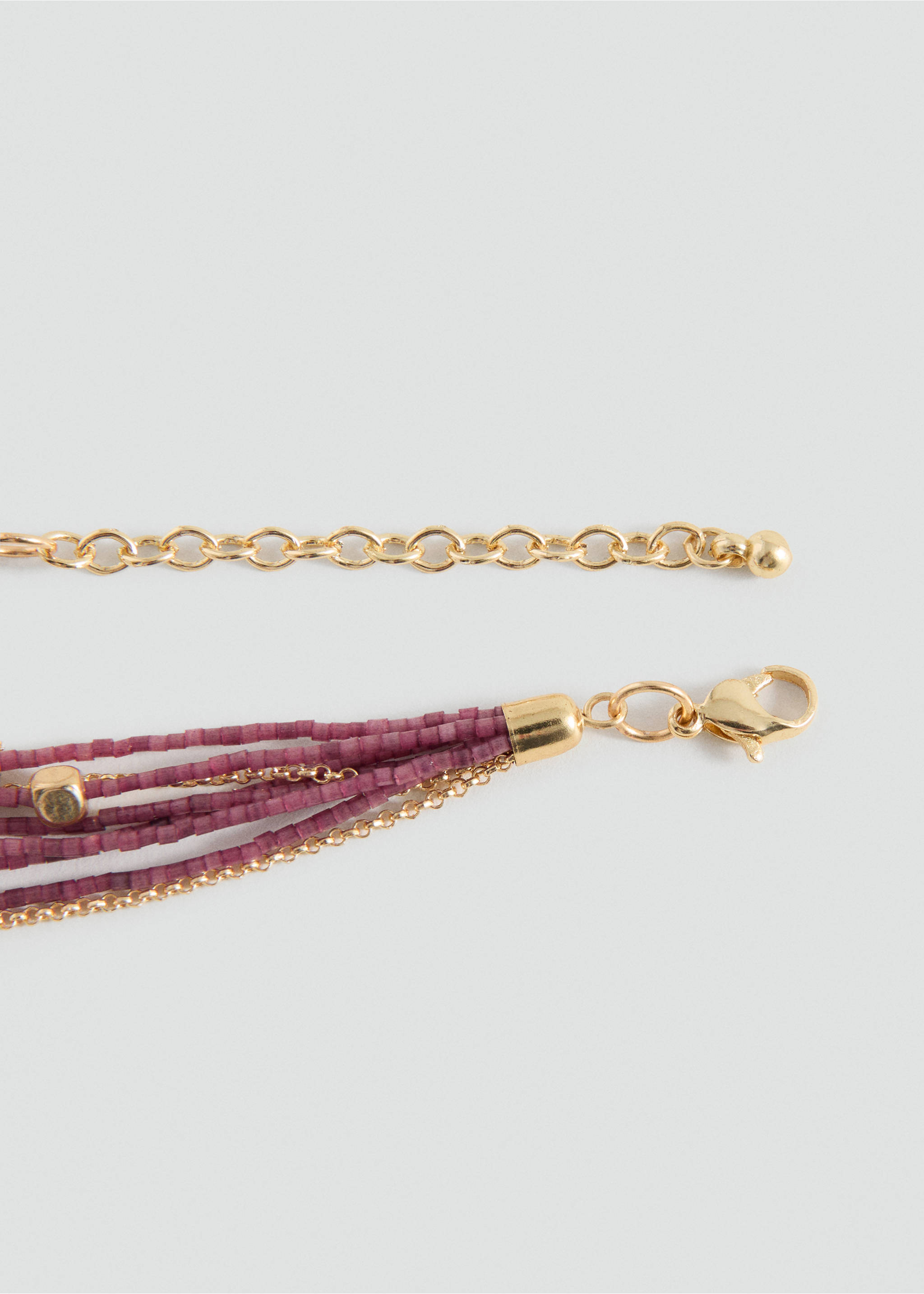 Bead multiple necklace - Details of the article 1, Pink. Ref: 27027927-00.