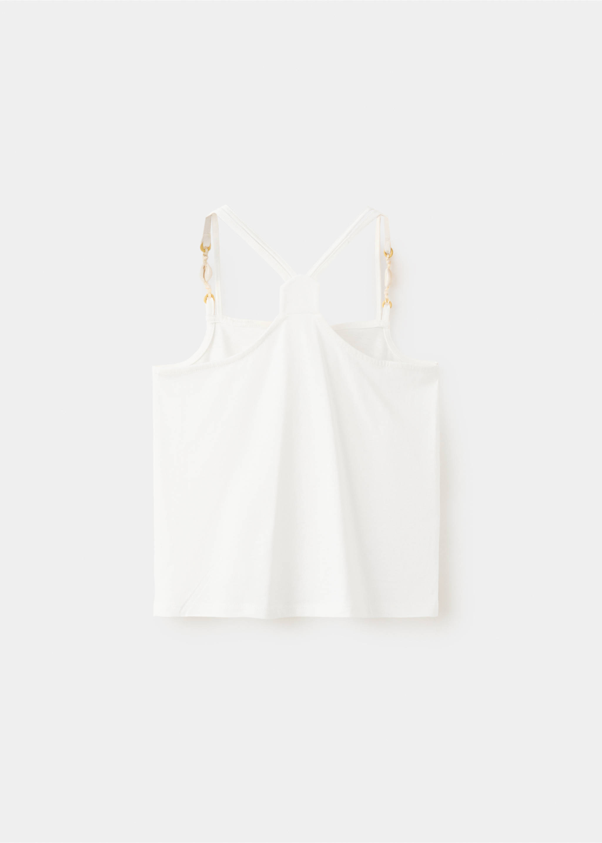 Samarreta tirants detall petxines - Revers de l'article, Blanc trencat. Ref: 27027928-00.