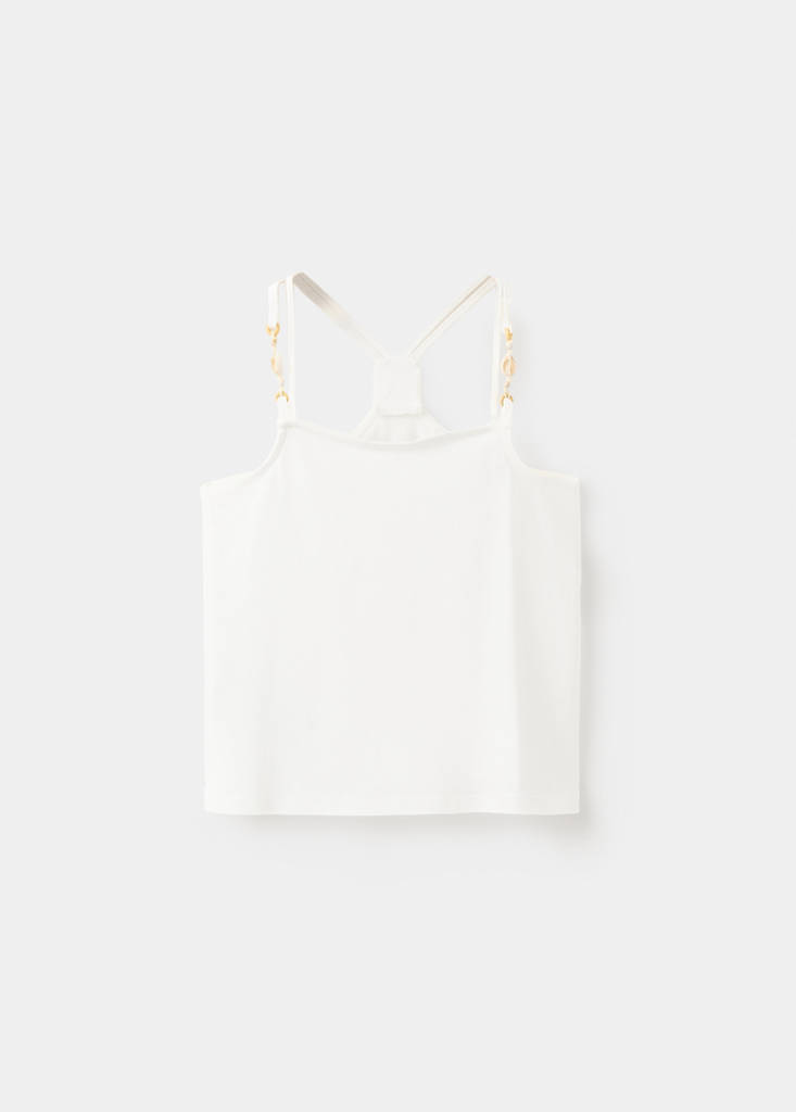 Shell detail vest top — Off White