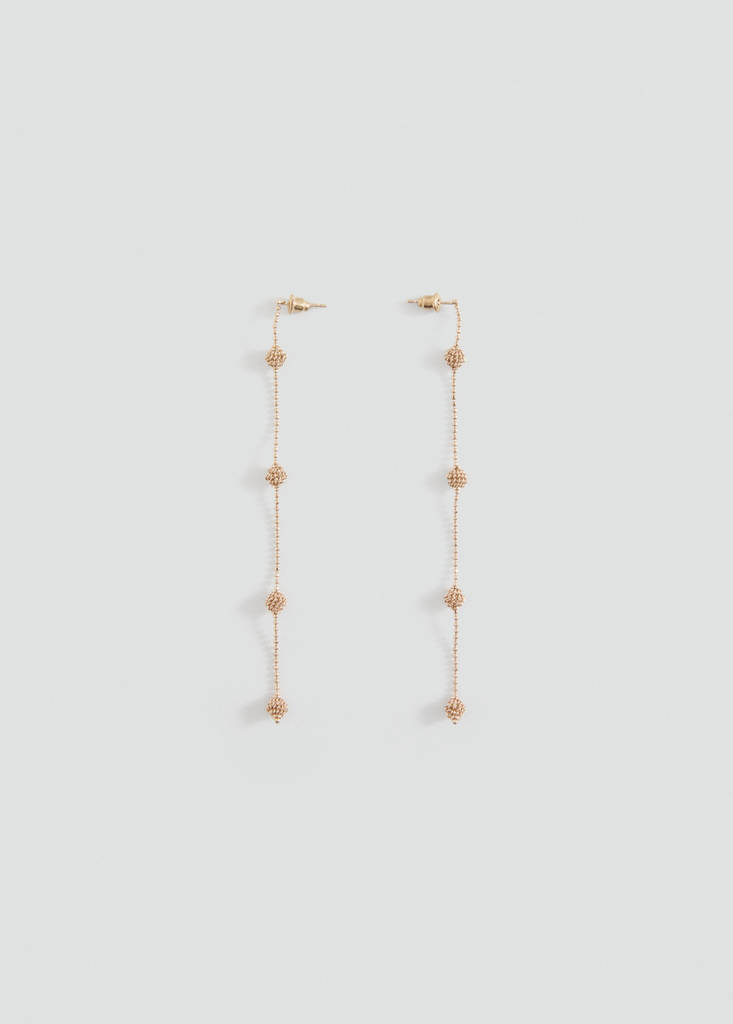 Long star earrings — Gold
