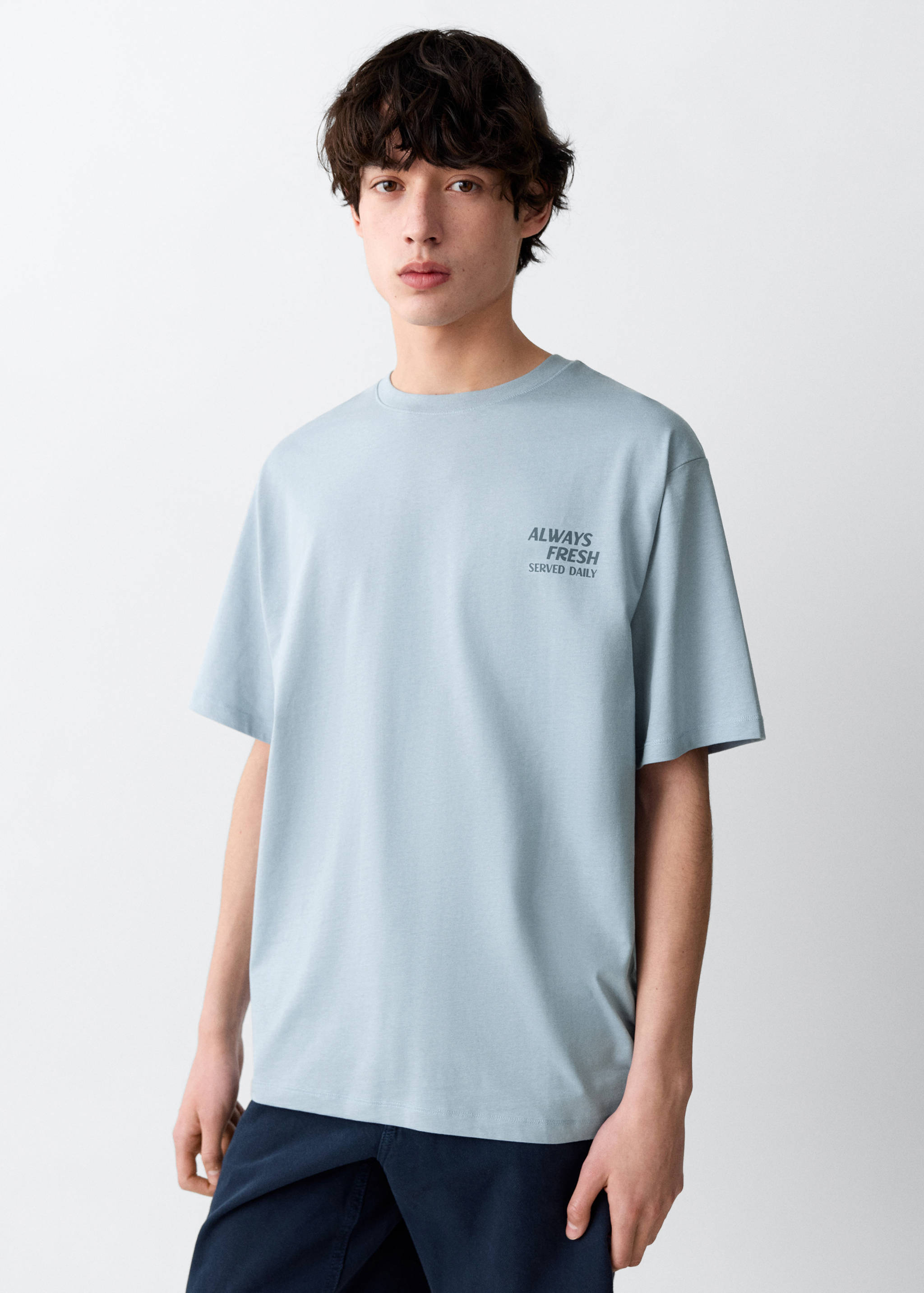 T-shirt en coton imprimé - Plan moyen