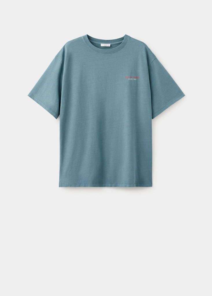 Short-sleeved printed t-shirt — Blue