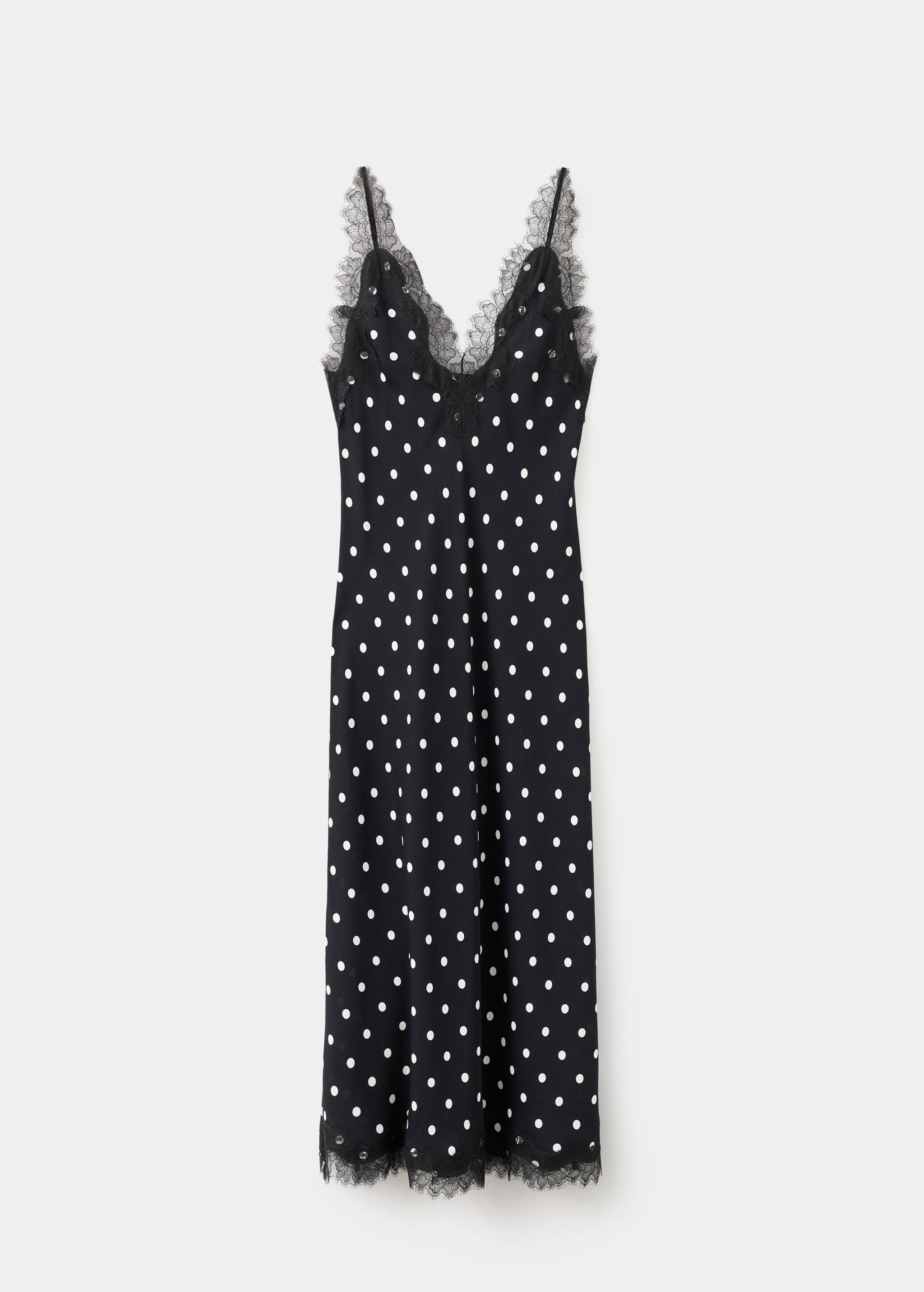 Polka dot dress with lace detail - Article without model