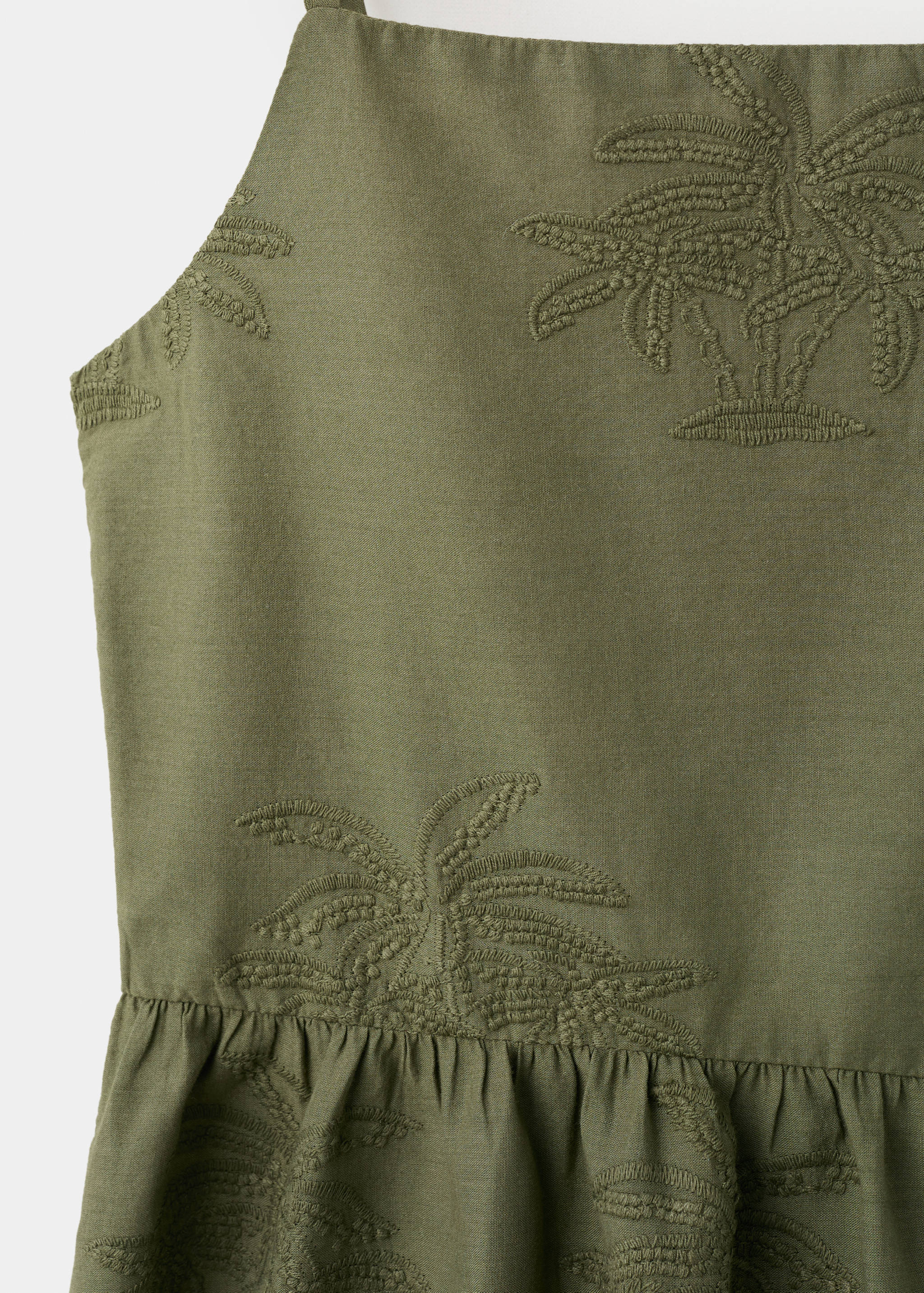 Embroidered palm tree long dress - Details of the article 8