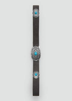 Engraved buckle belt — Grey 5