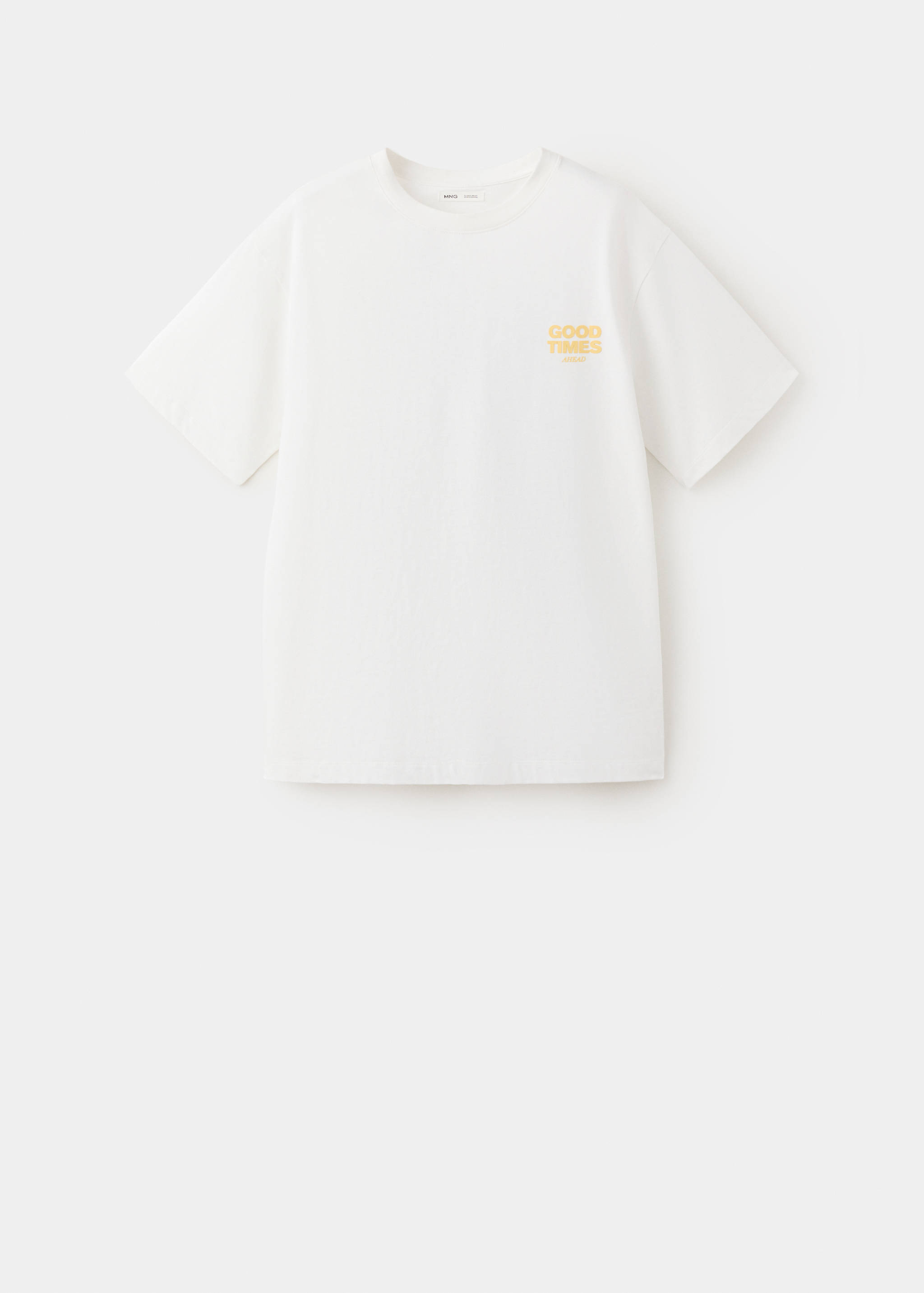 Хлопковая футболка с принтом - Изделие без модели