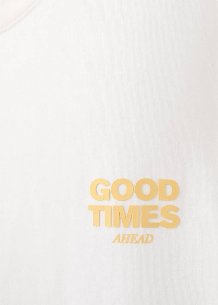 Printed cotton-blend t-shirt — Off White