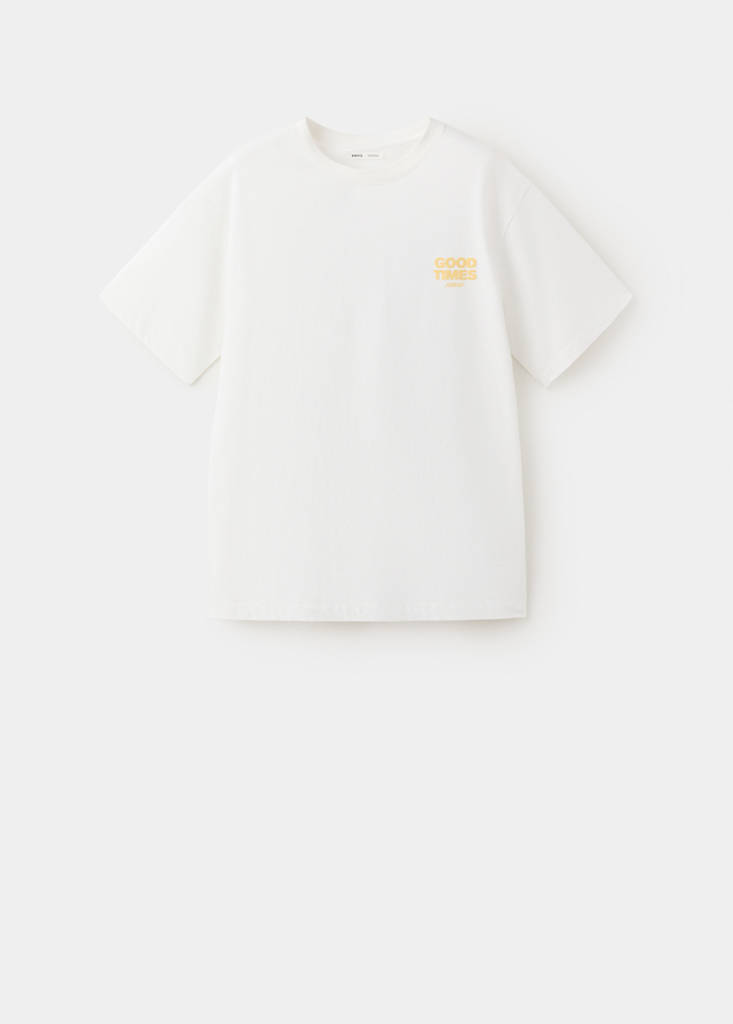 Printed cotton-blend t-shirt — Off White