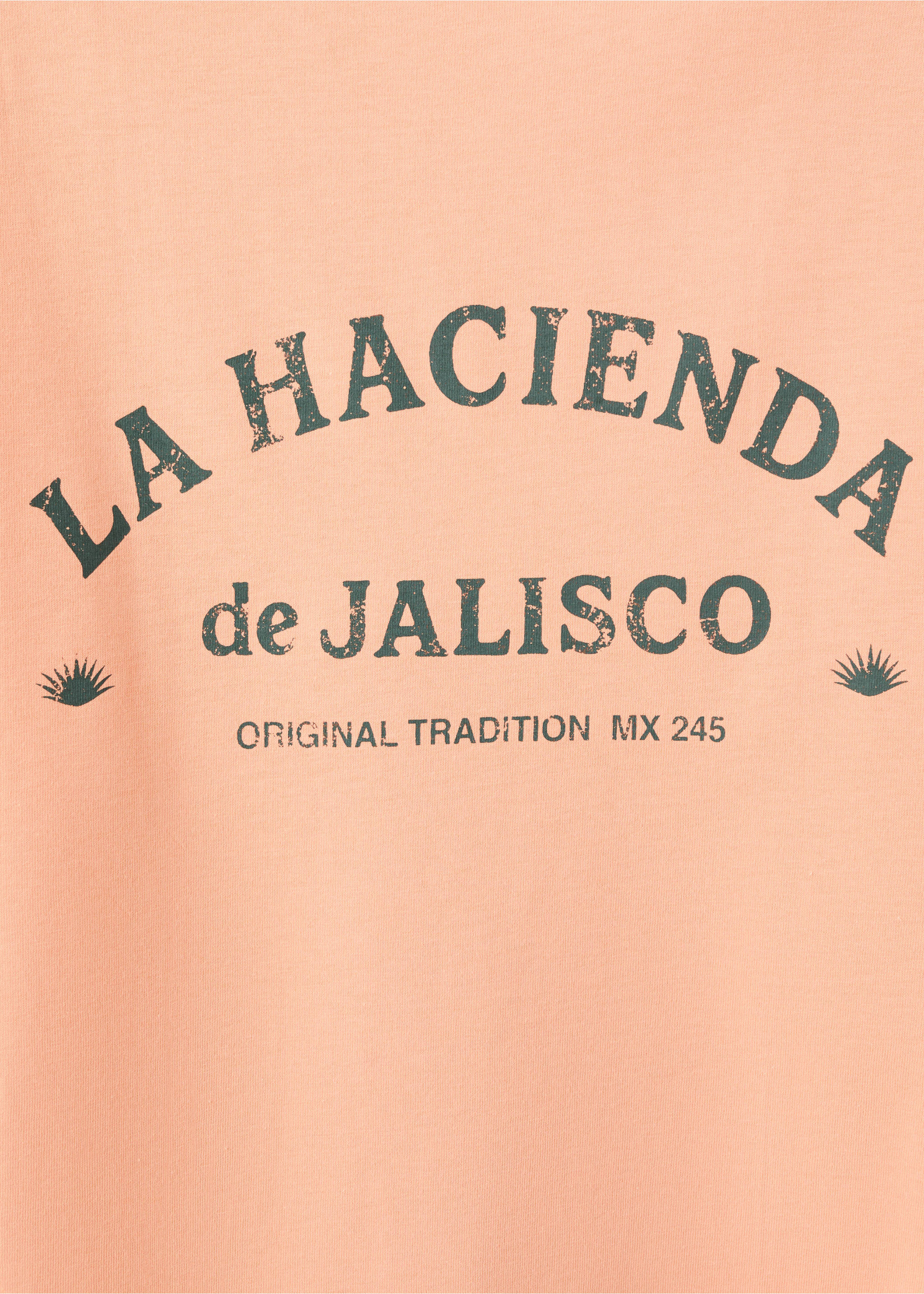 Printed cotton-blend t-shirt - Details of the article 0, Orange. Ref: 27027939-00.