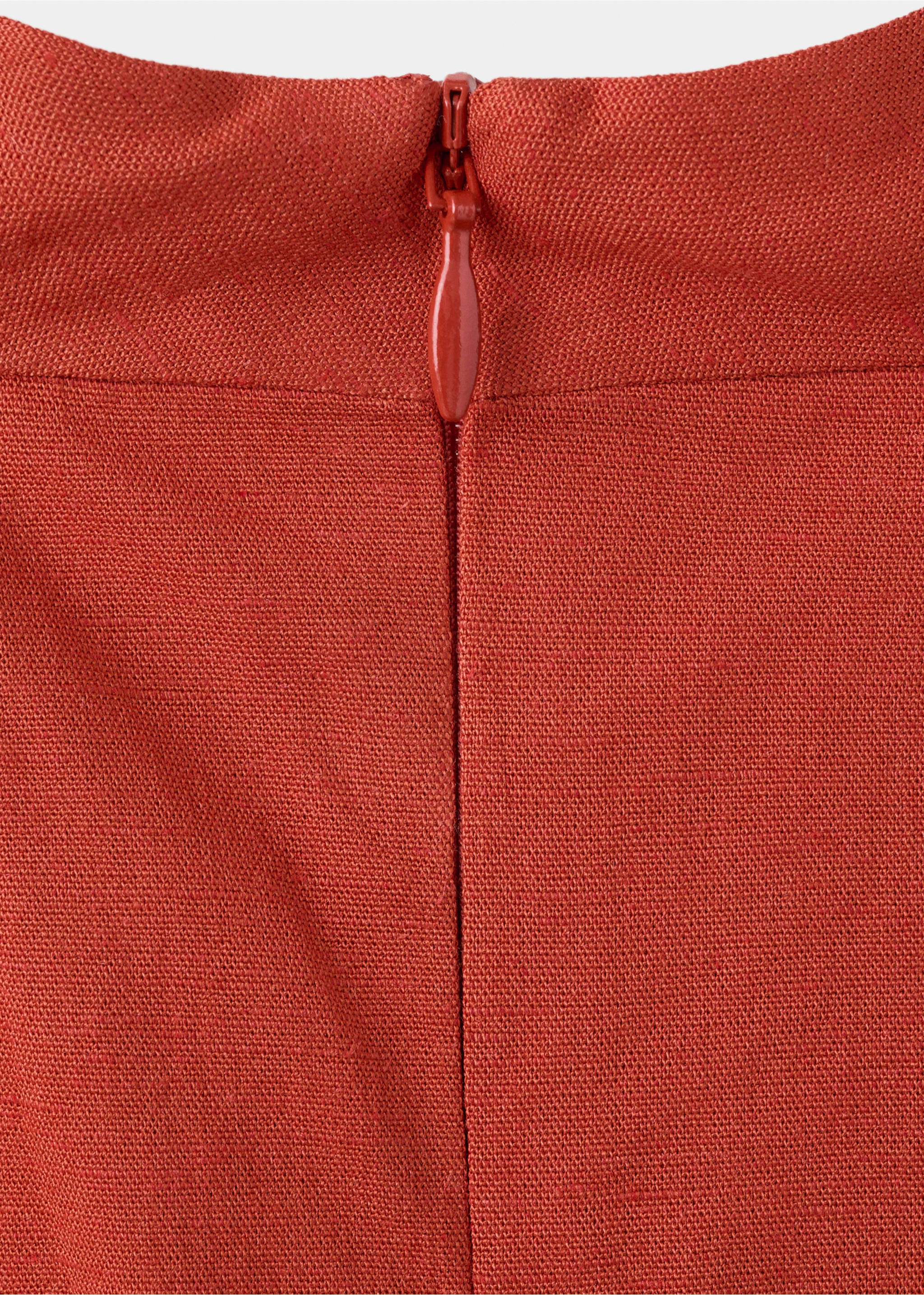 Robe midi drapée - Détail de l'article 8, Orange. Ref: 27027942-00.