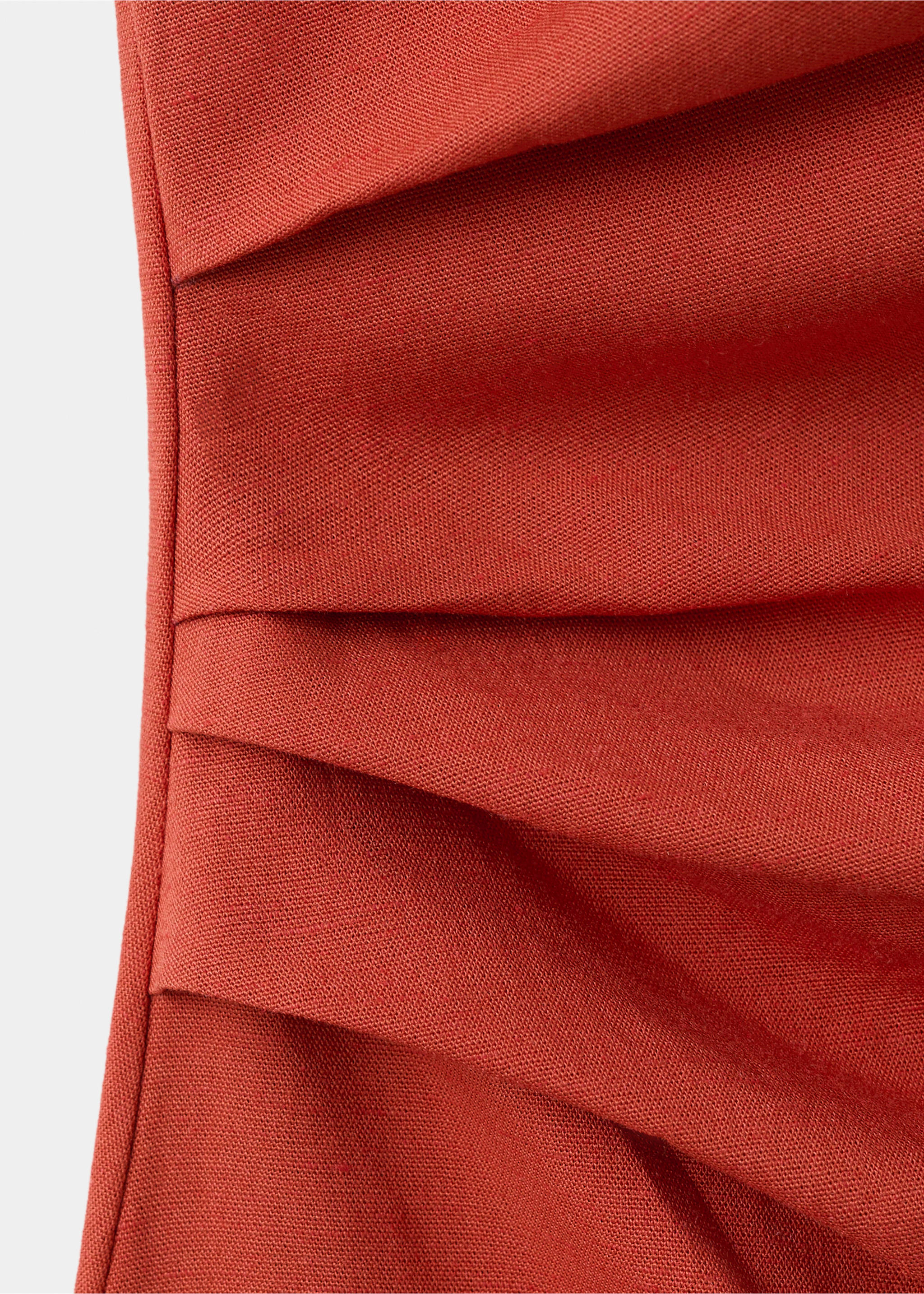 Robe midi drapée - Détail de l'article 0, Orange. Ref: 27027942-00.