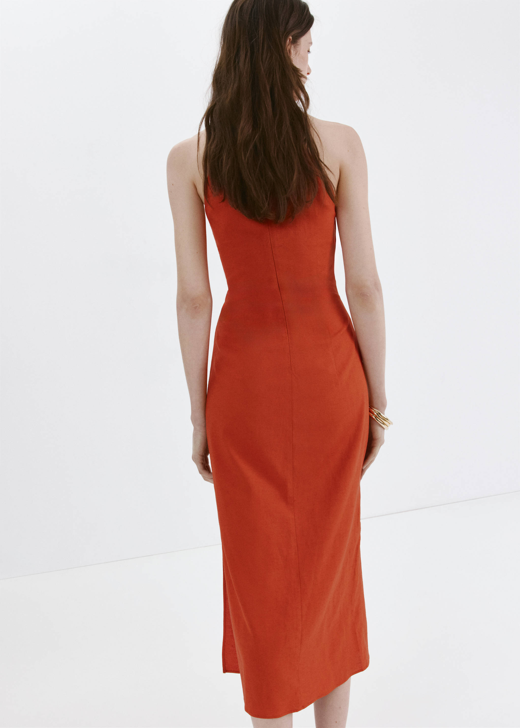 Robe midi drapée - Verso de l’article