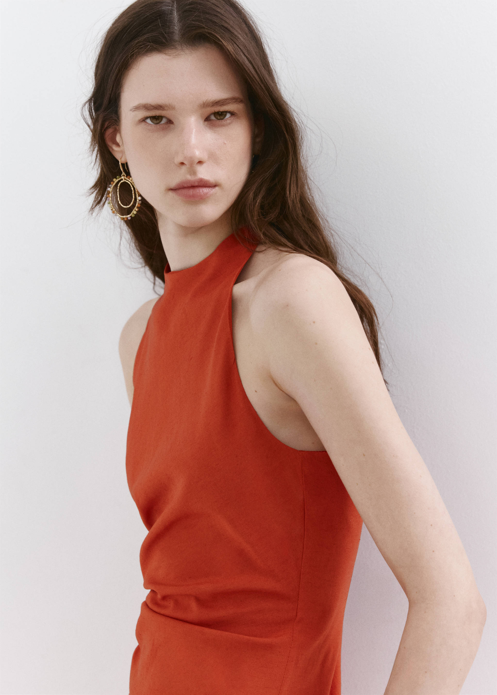 Robe midi drapée - Détail de l'article 1