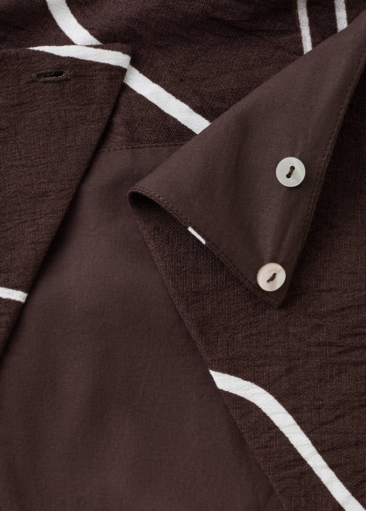 Printed ruched dress — Brown