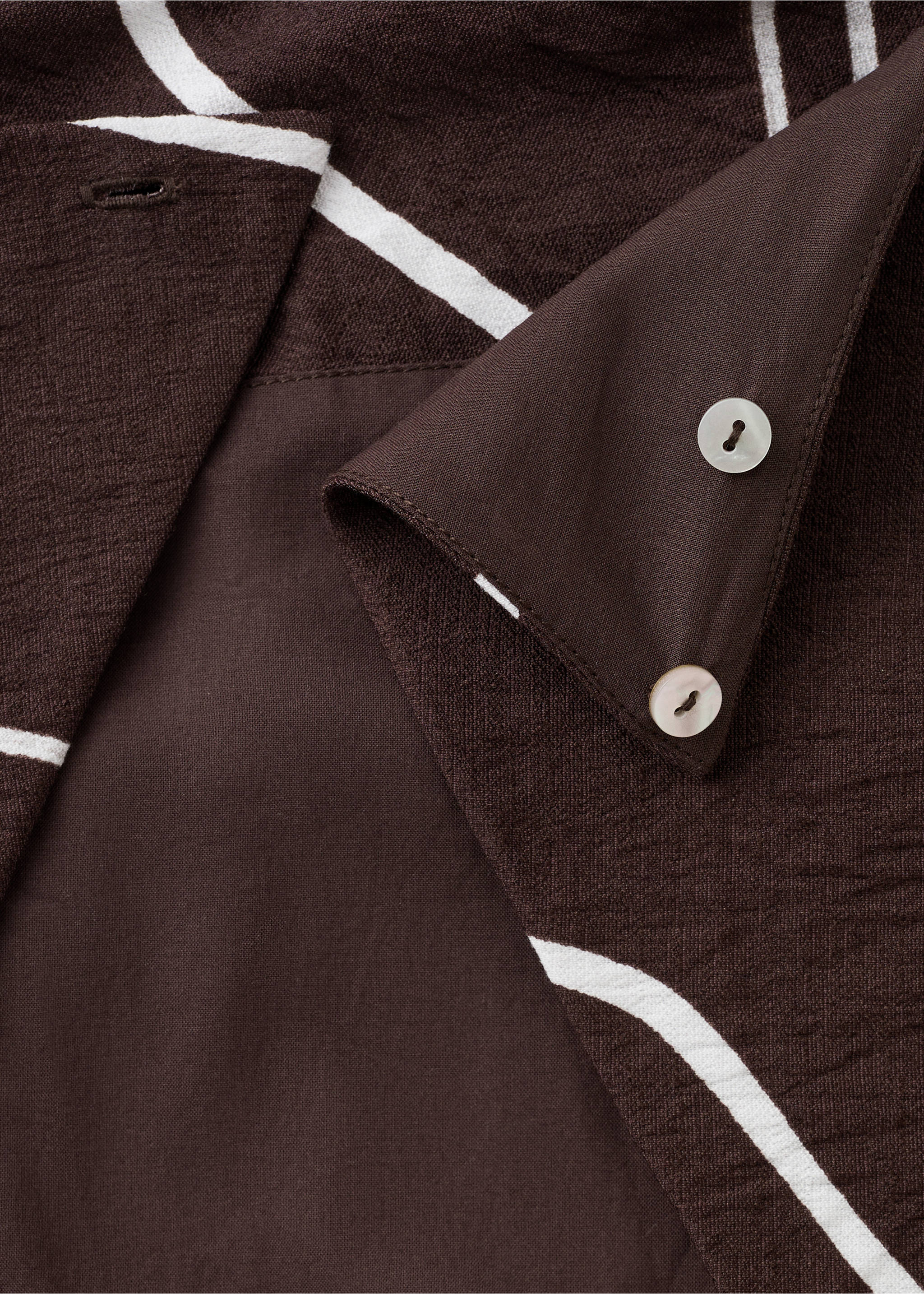 Printed ruched dress - Details of the article 0, Brown. Ref: 27027943-00.