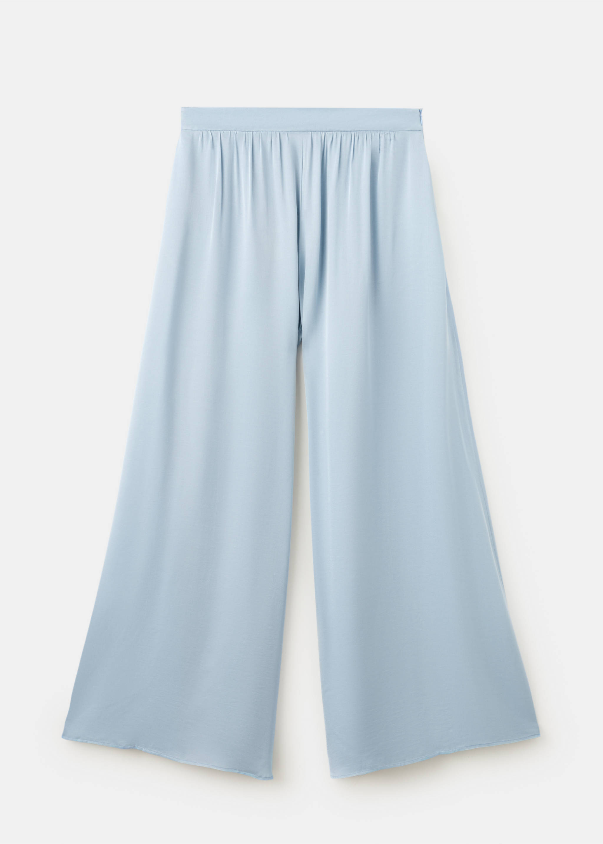 High-waist straight trousers - Article without model, Sky Blue. Ref: 27027946-00.