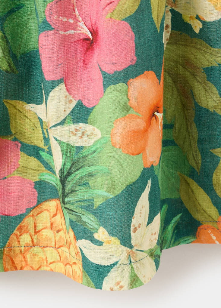 Tropical print dress — Green