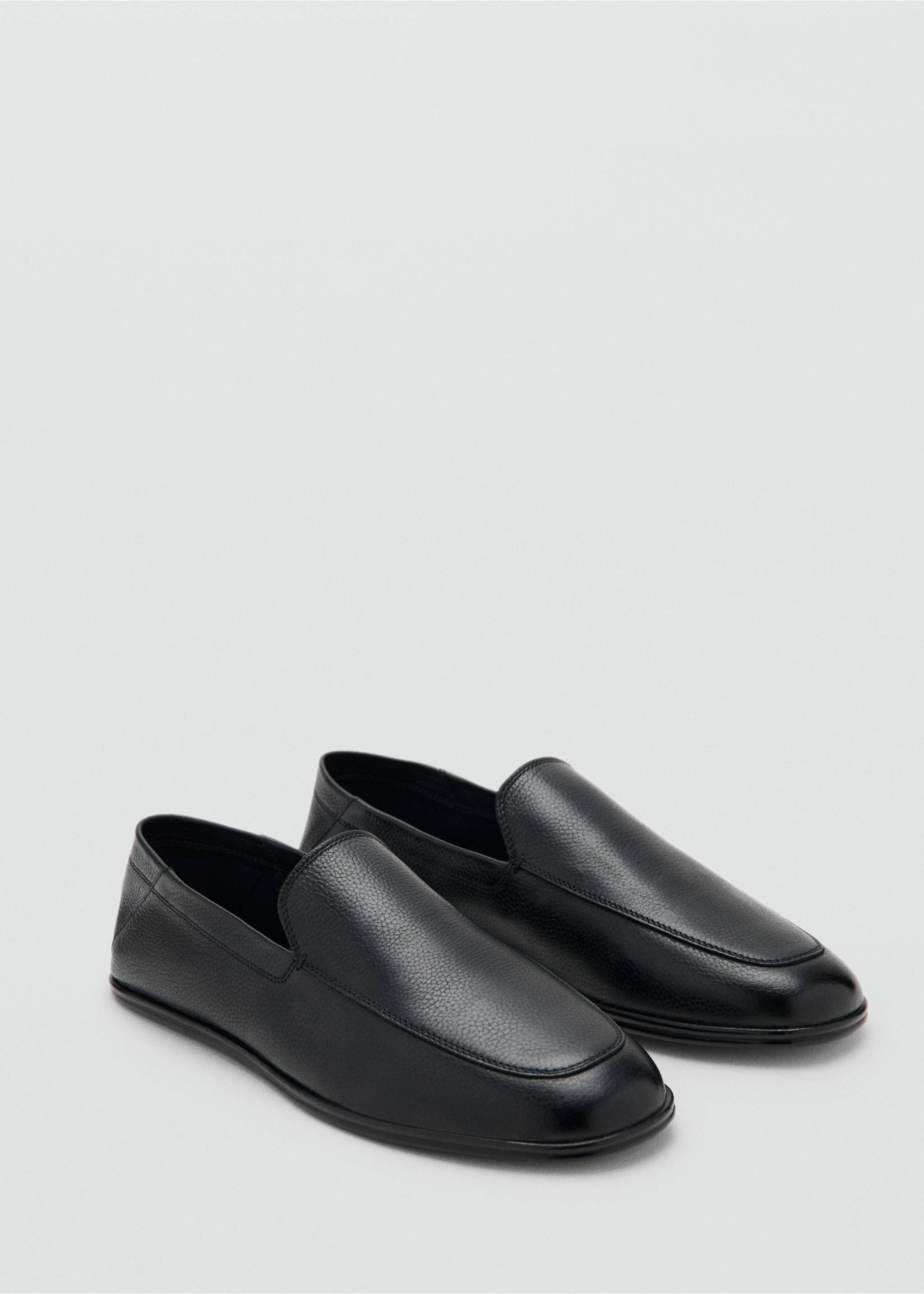 Leather loafers - Medium plane, Black. Ref: 27028260-00.