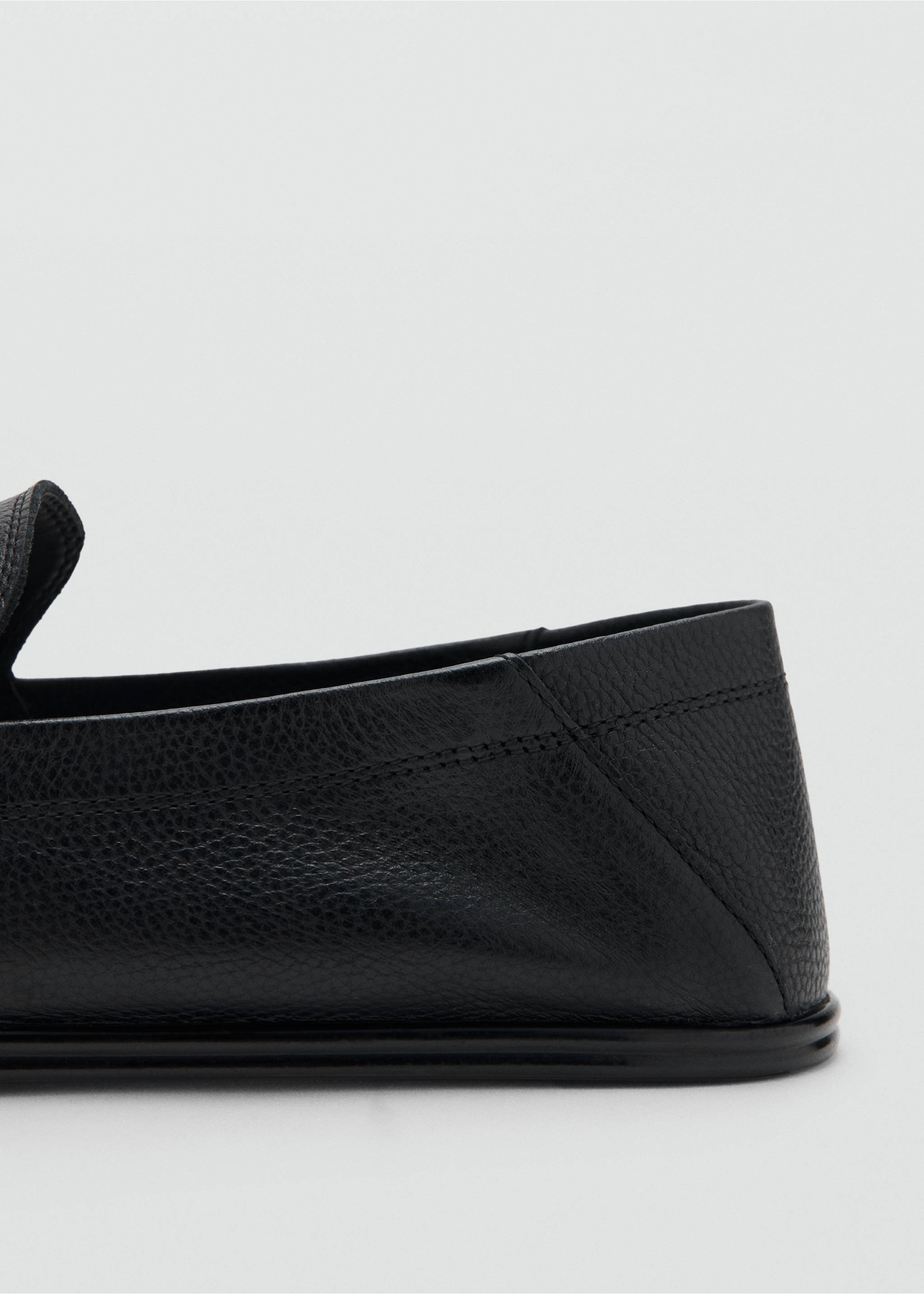 Leather loafers - Details of the article 2, Black. Ref: 27028260-00.