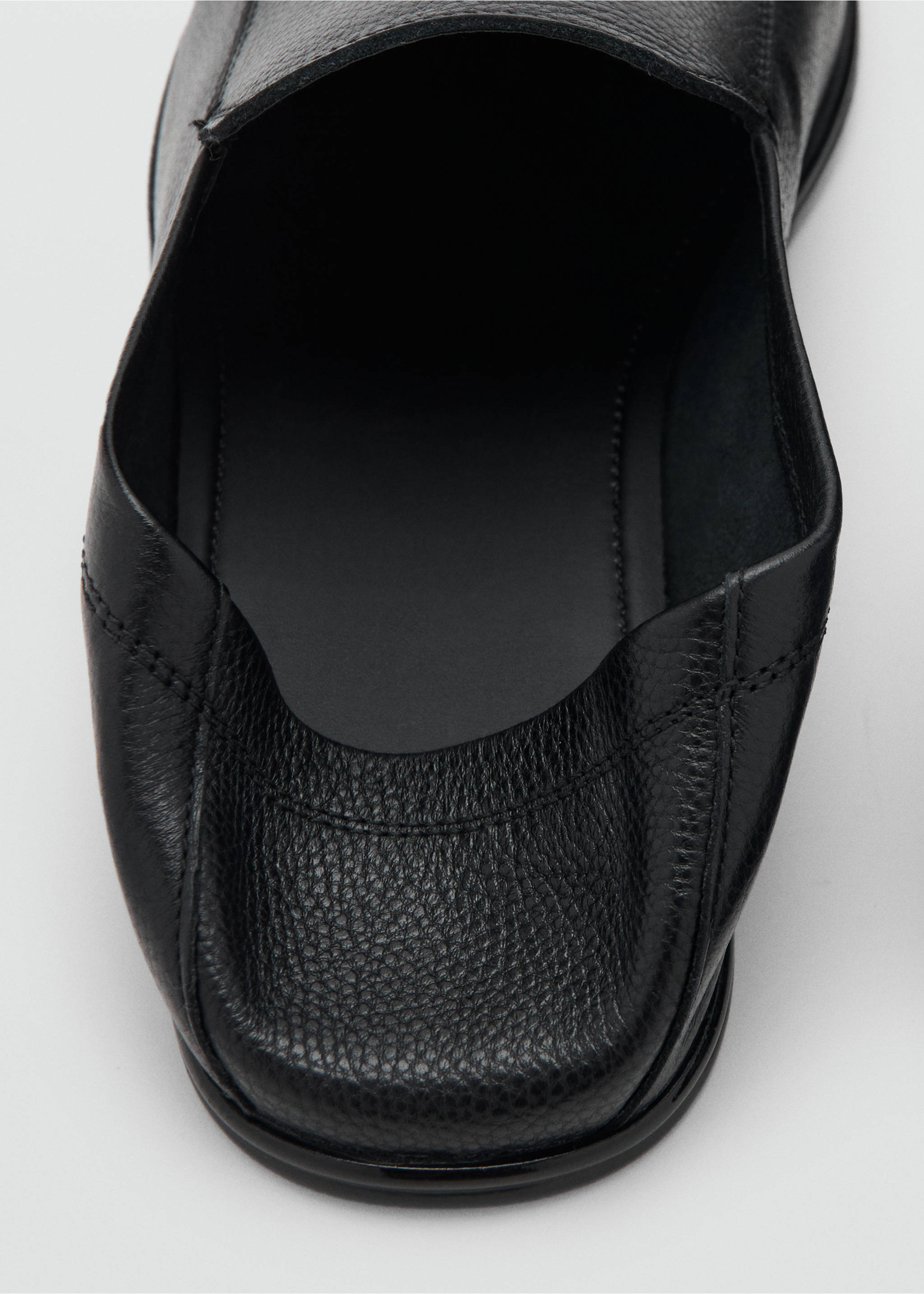 Leather loafers - Details of the article 3, Black. Ref: 27028260-00.
